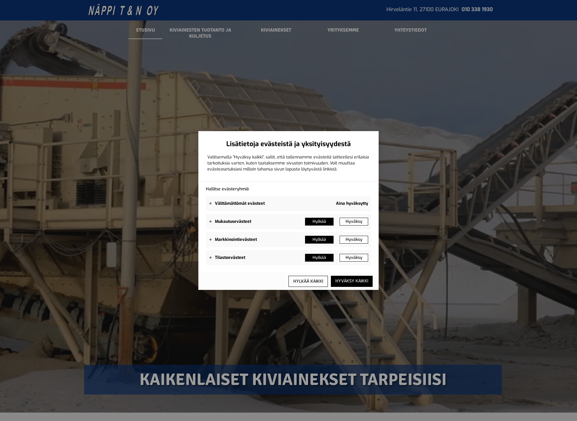 Screenshot for murskeet.fi