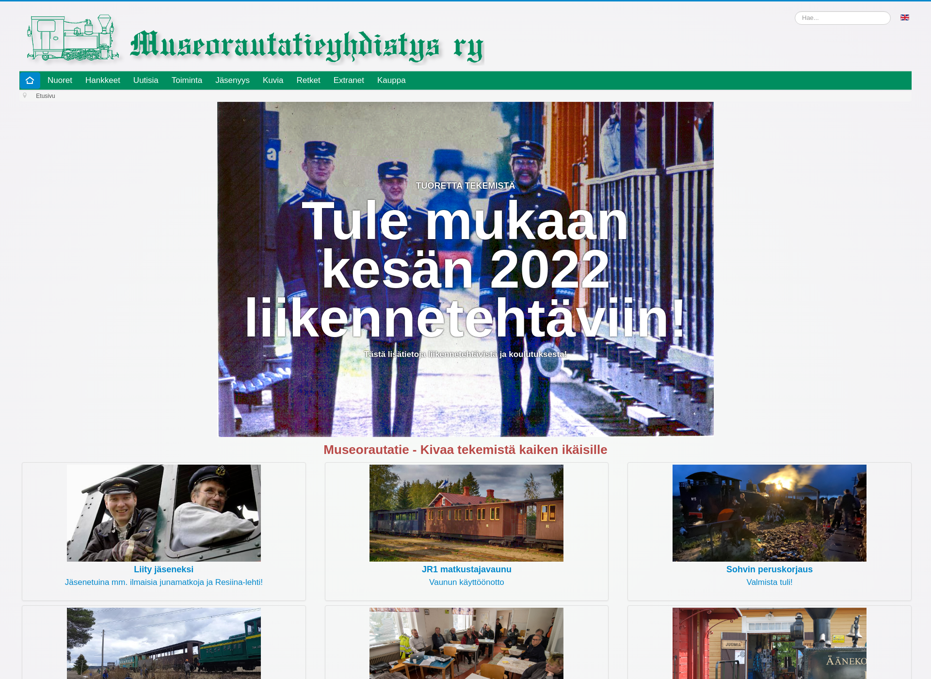 Screenshot for museorautatieyhdistys.fi
