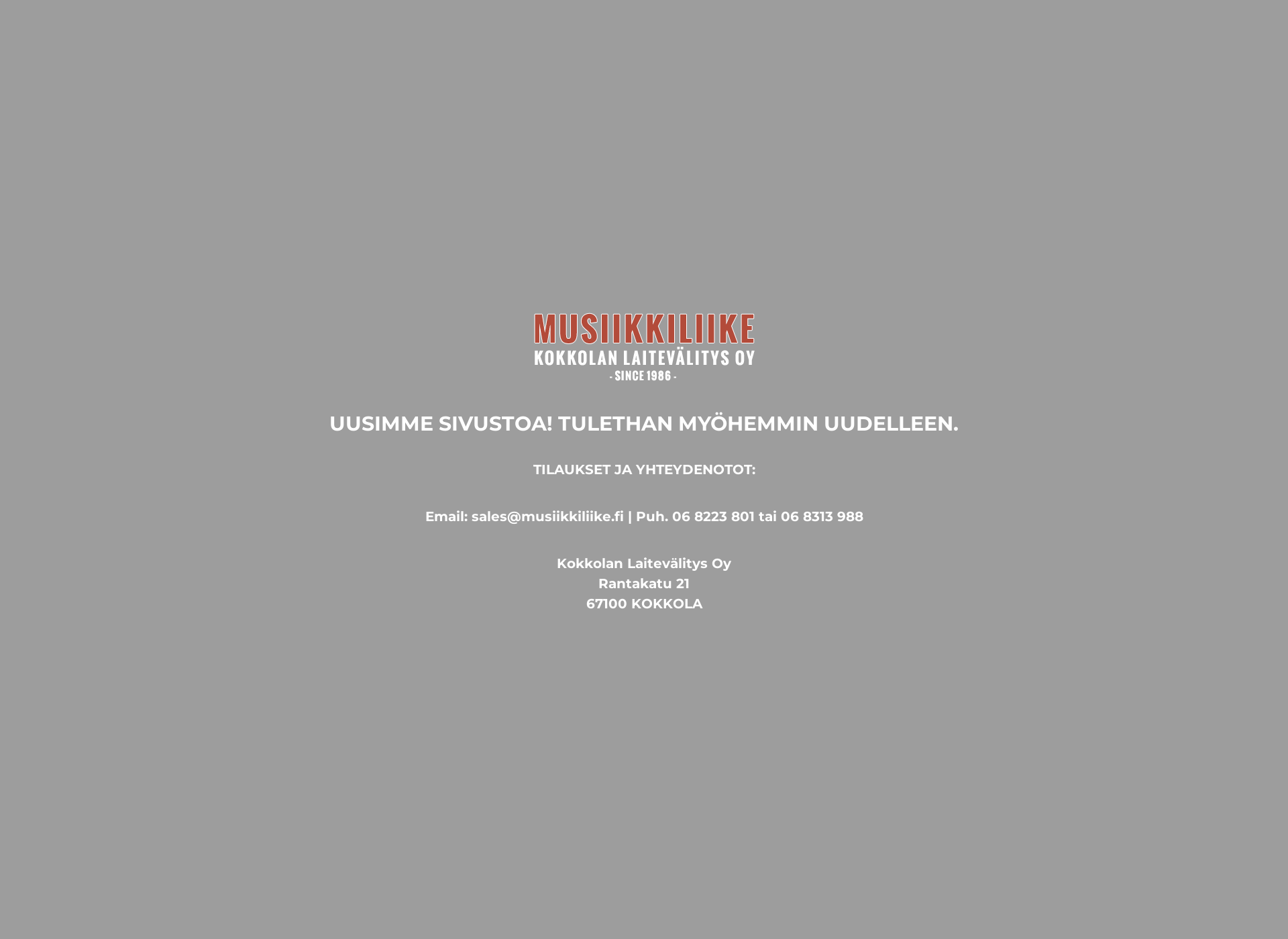Skärmdump för musiikkiliike.fi