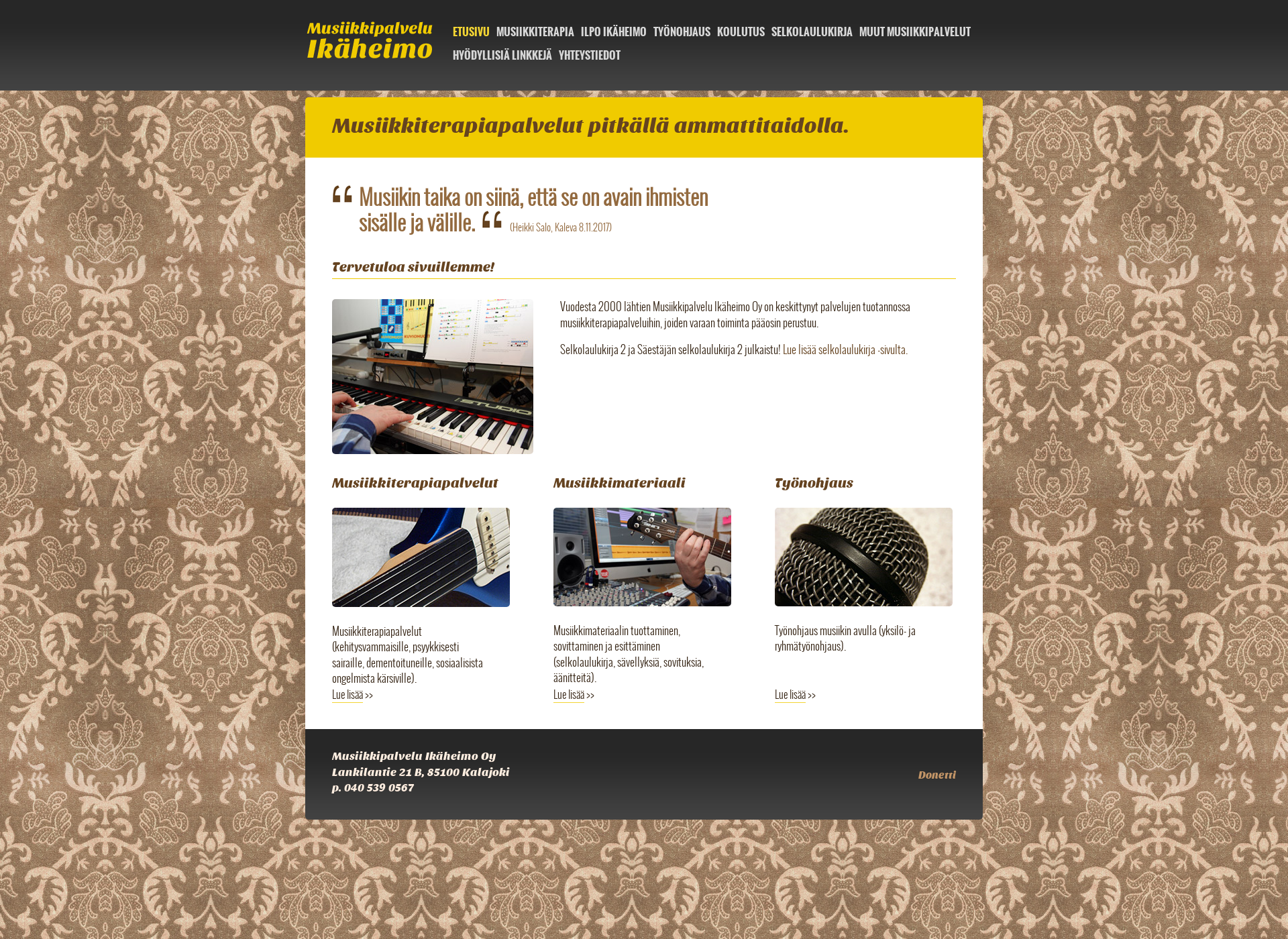 Screenshot for musiikkipalveluikaheimo.fi