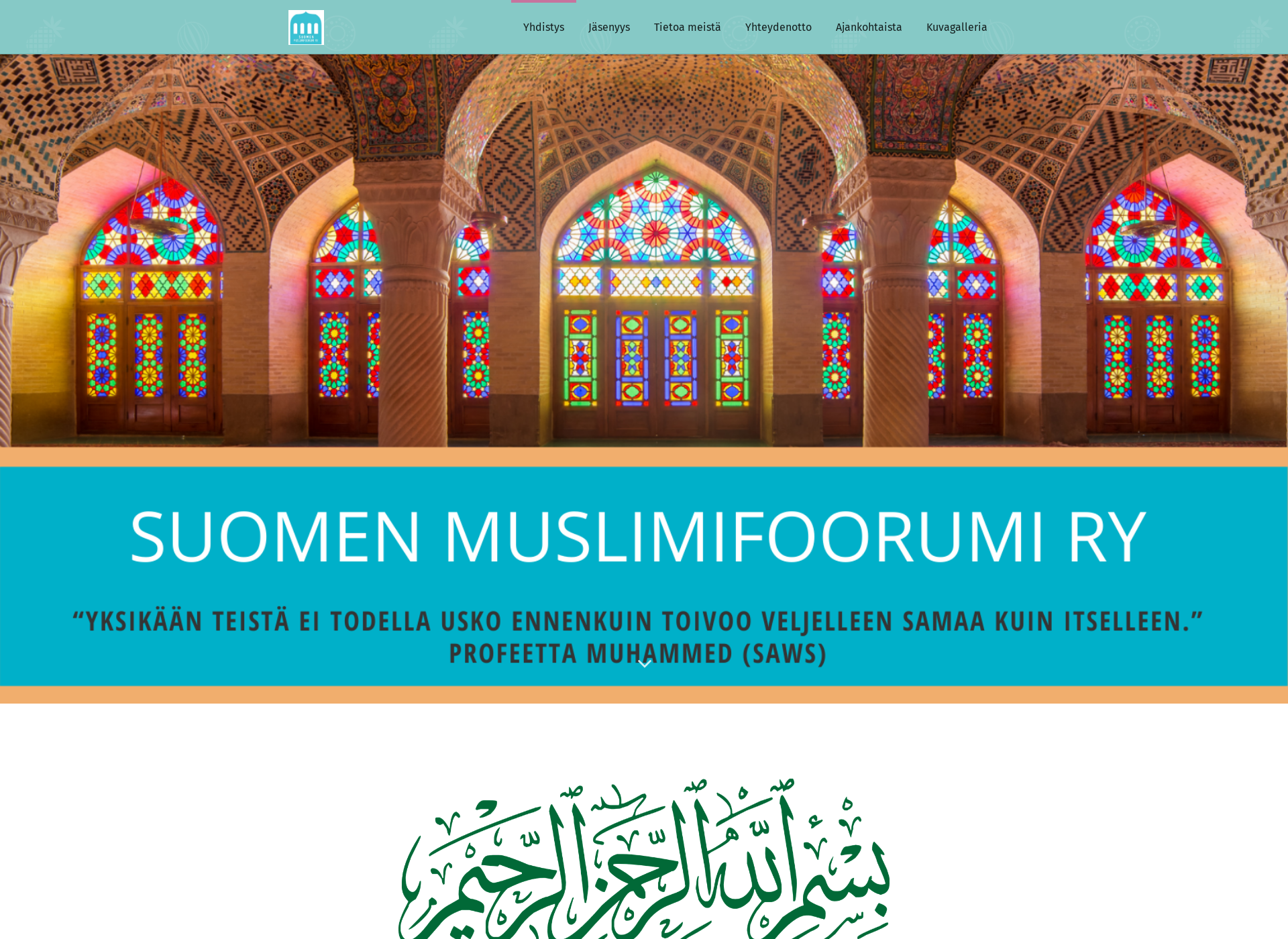 Skärmdump för muslimifoorumi.fi