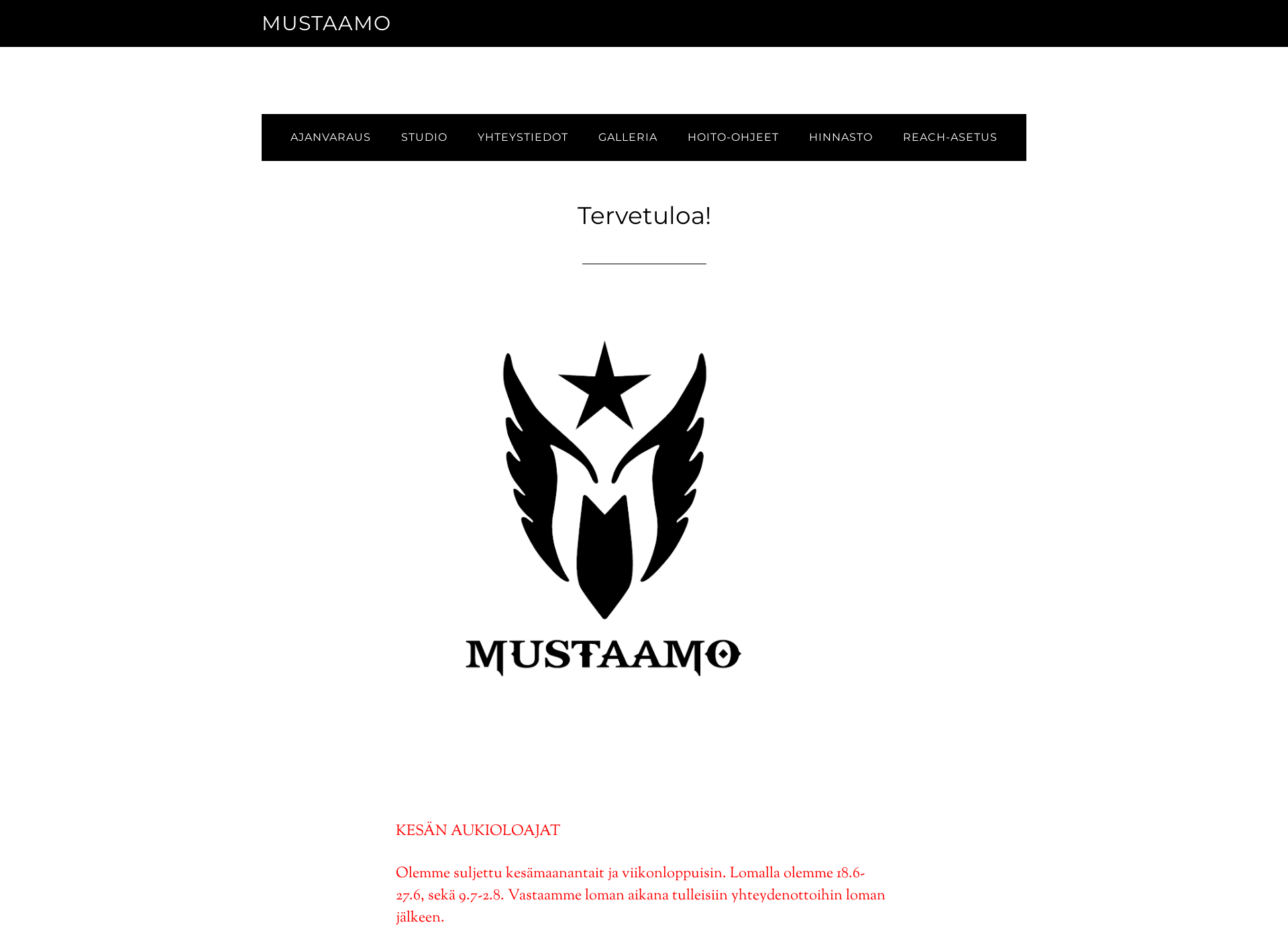 Screenshot for mustaamo.fi