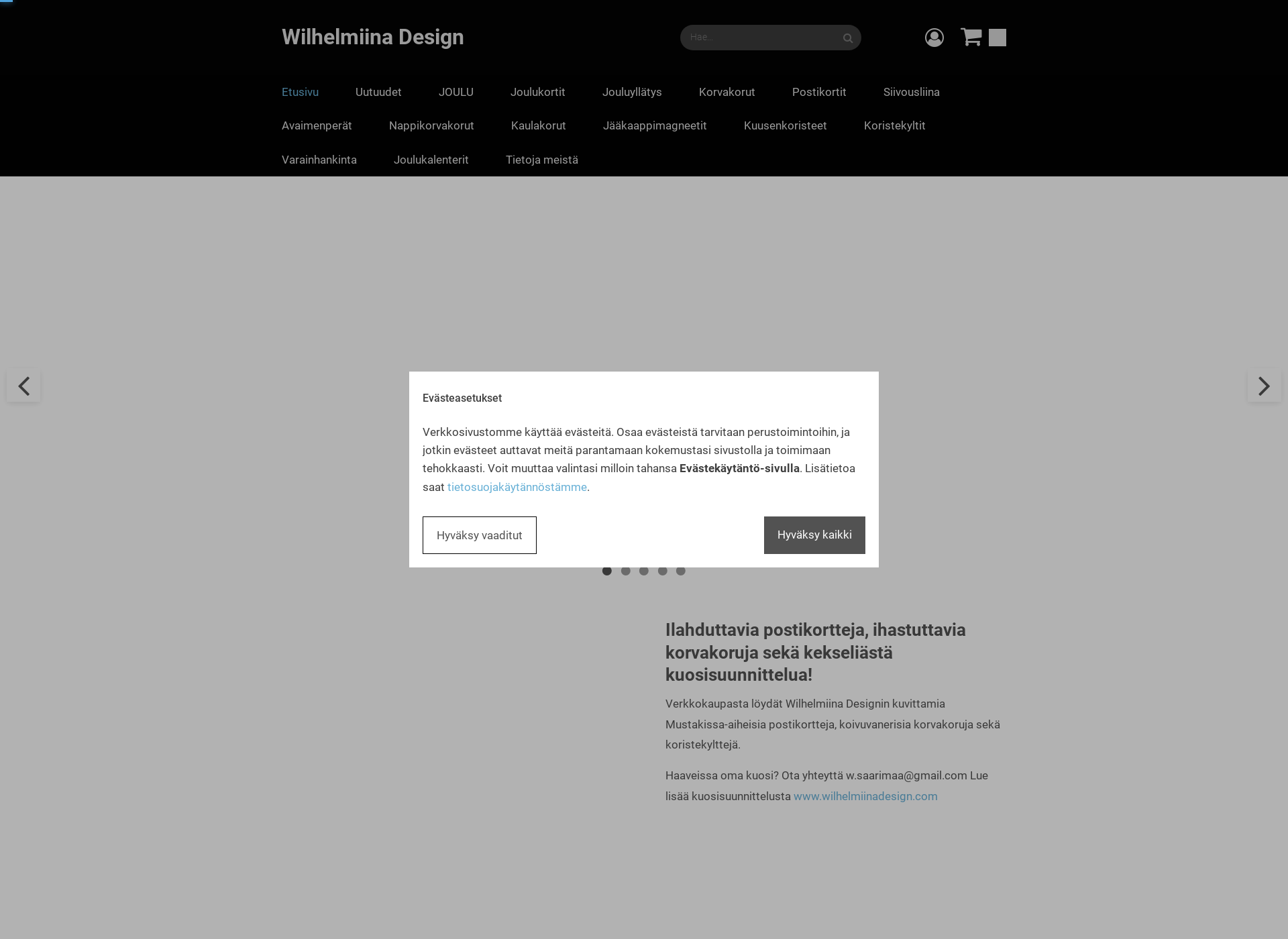 Screenshot for mustakissadesign.fi