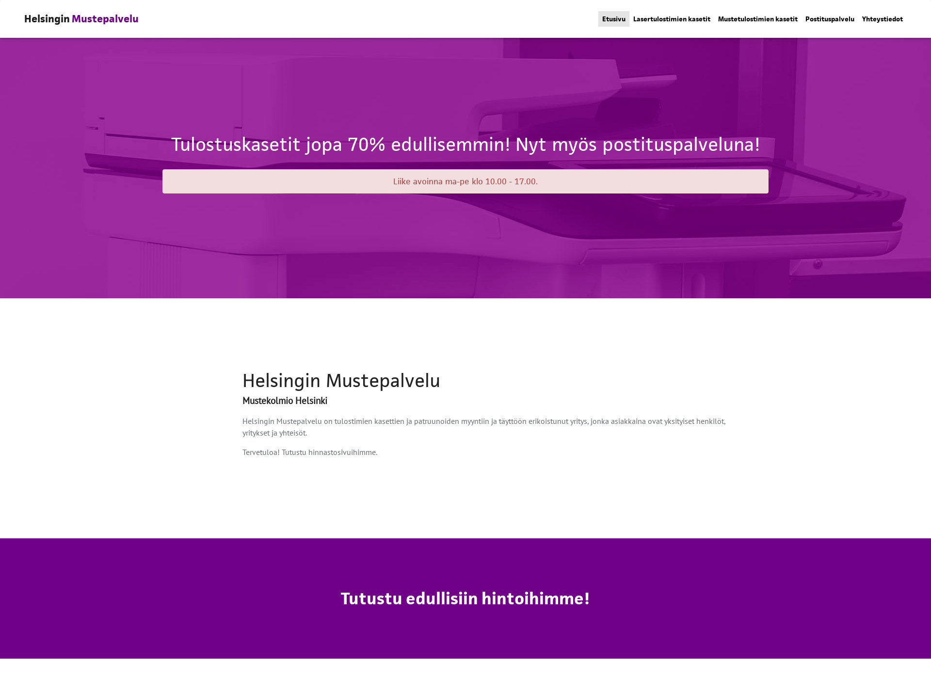 Screenshot for mustepiste.fi