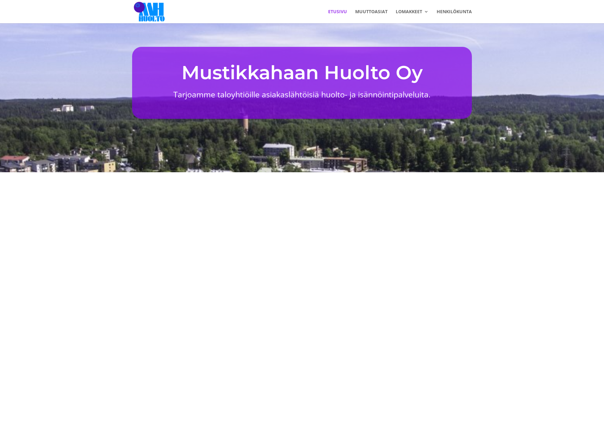 Näyttökuva mustikkahaanhuolto.fi