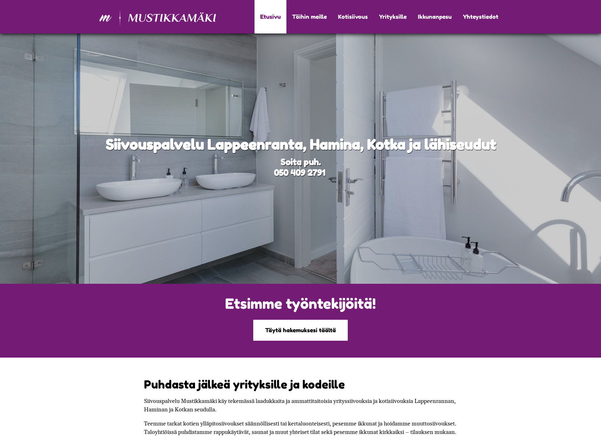 Screenshot for mustikkamaki.fi