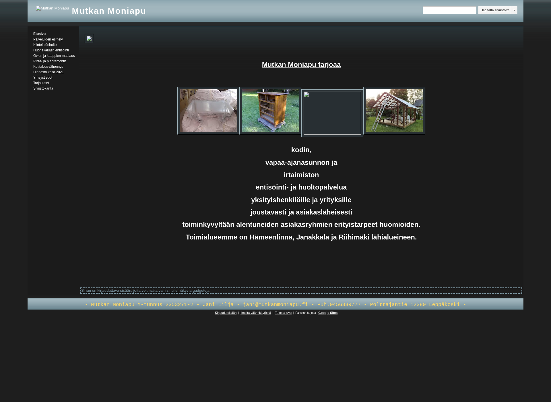 Screenshot for mutkanmoniapu.fi