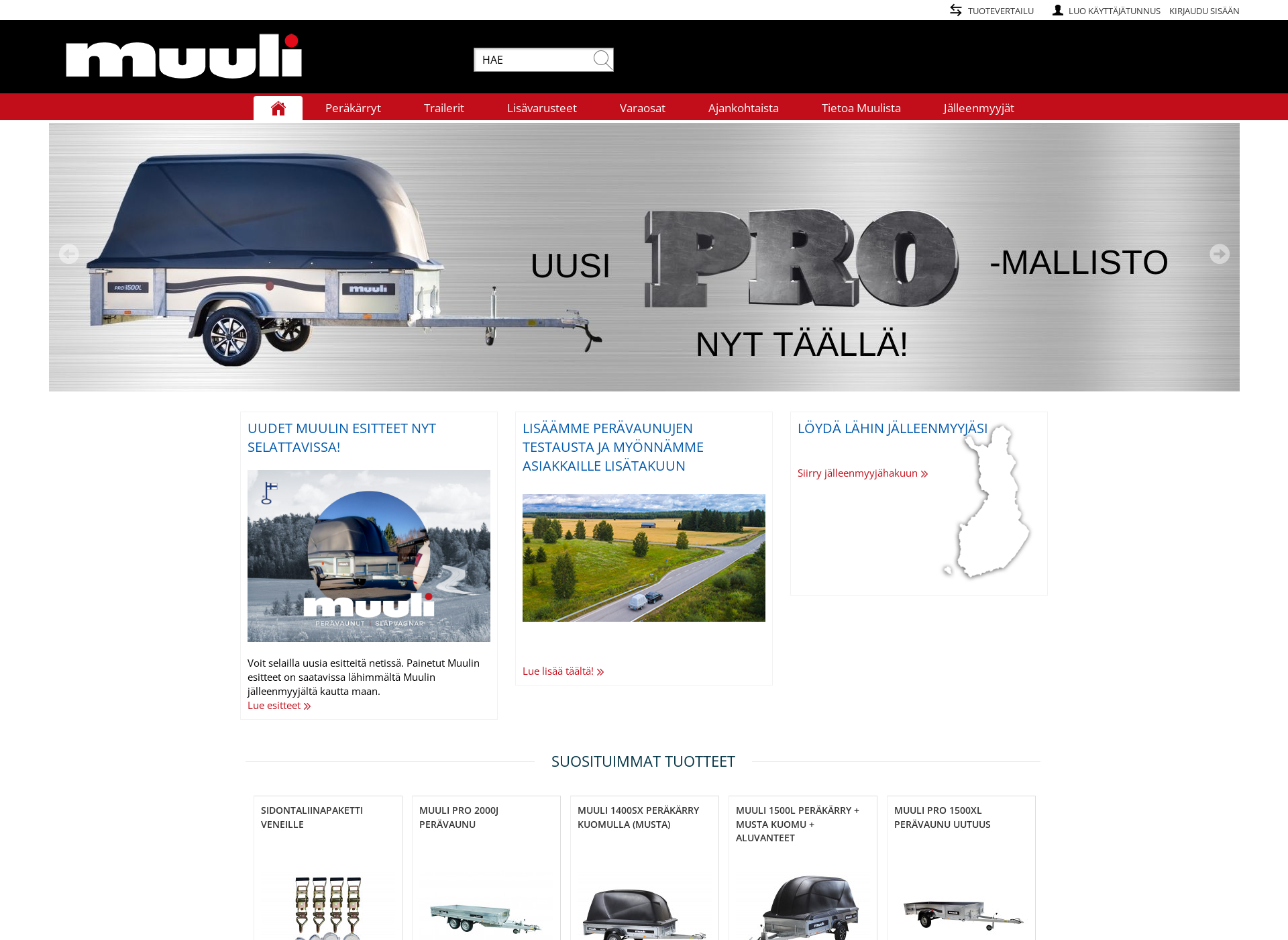 Skärmdump för muuli.fi