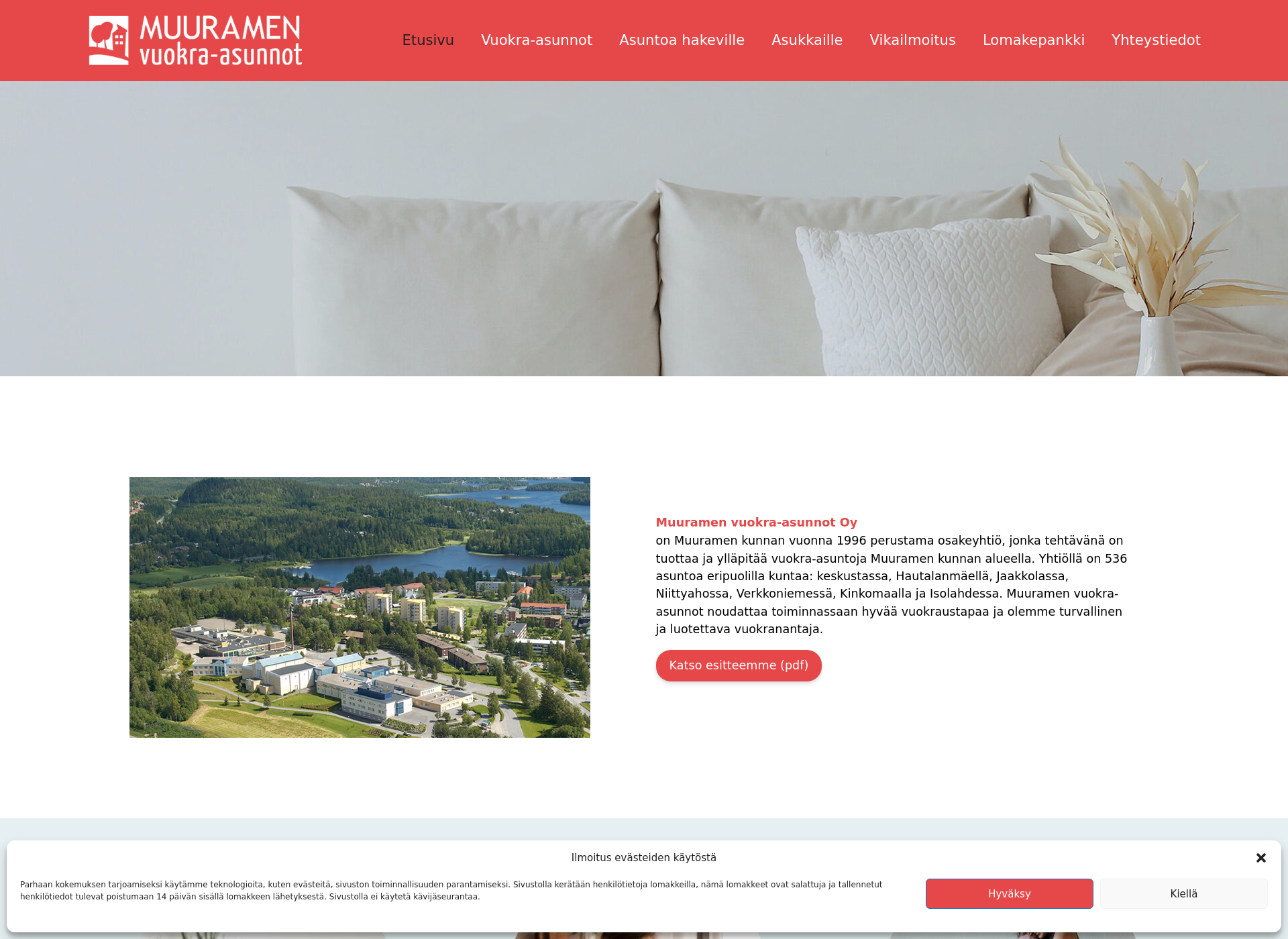 Screenshot for muuramenvuokra-asunnot.fi
