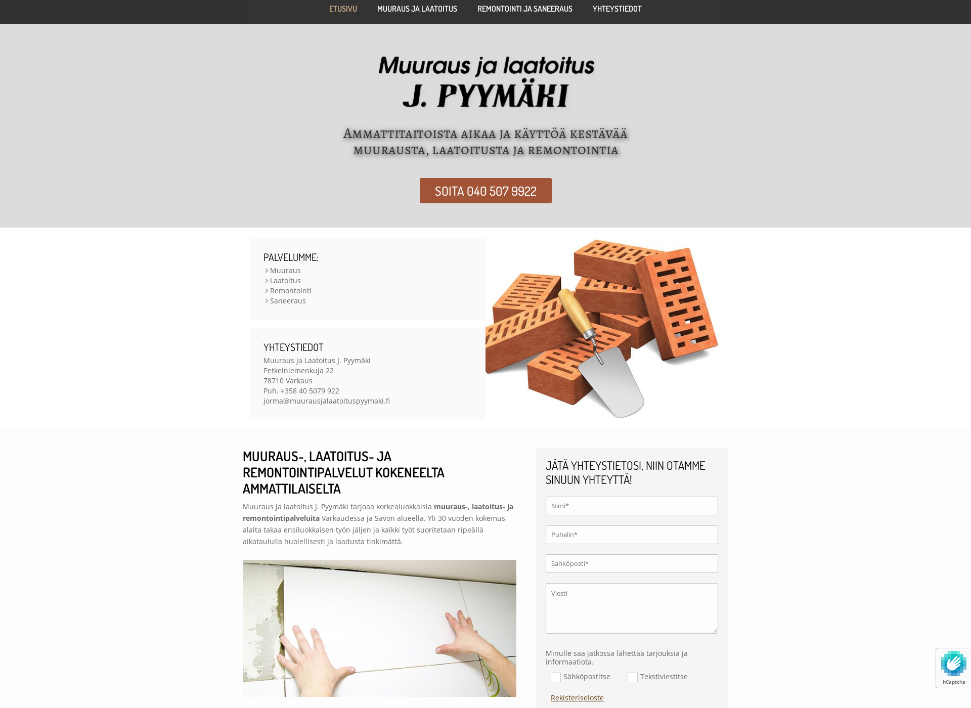 Screenshot for muurausjalaatoituspyymaki.fi