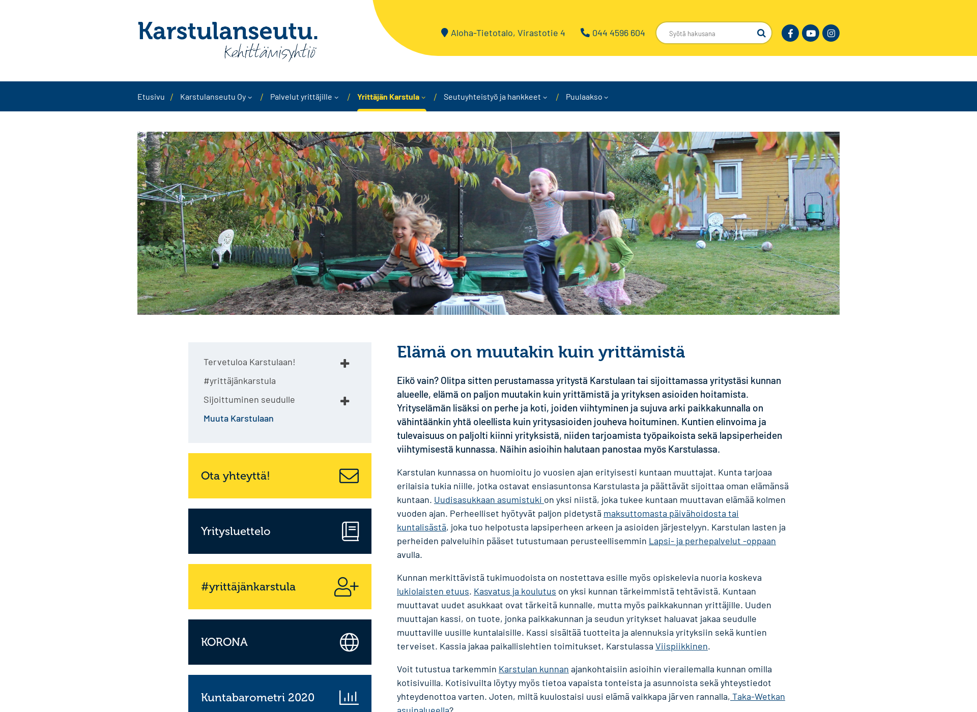 Screenshot for muutakarstulaan.fi
