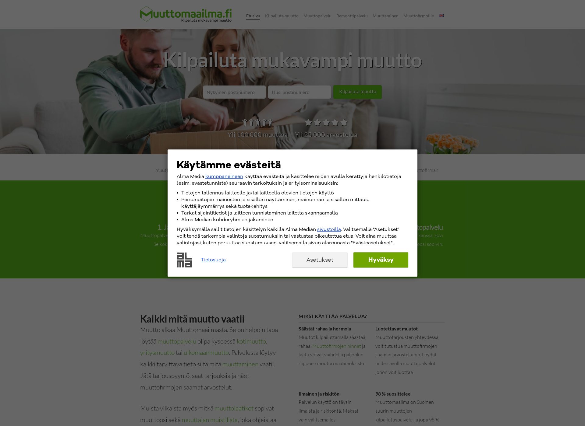 Screenshot for muuttomaailma.fi