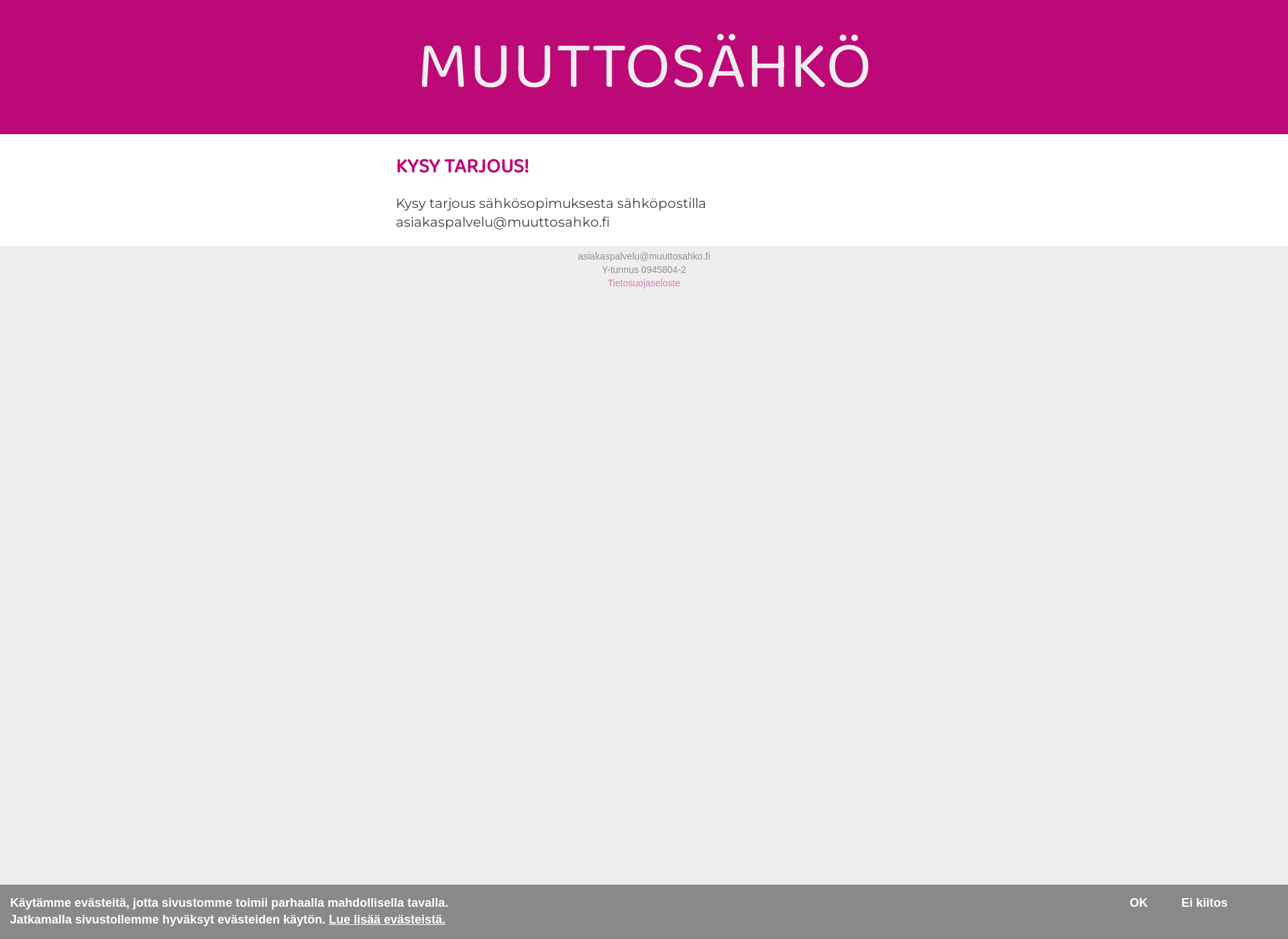 Skärmdump för muuttosahko.fi