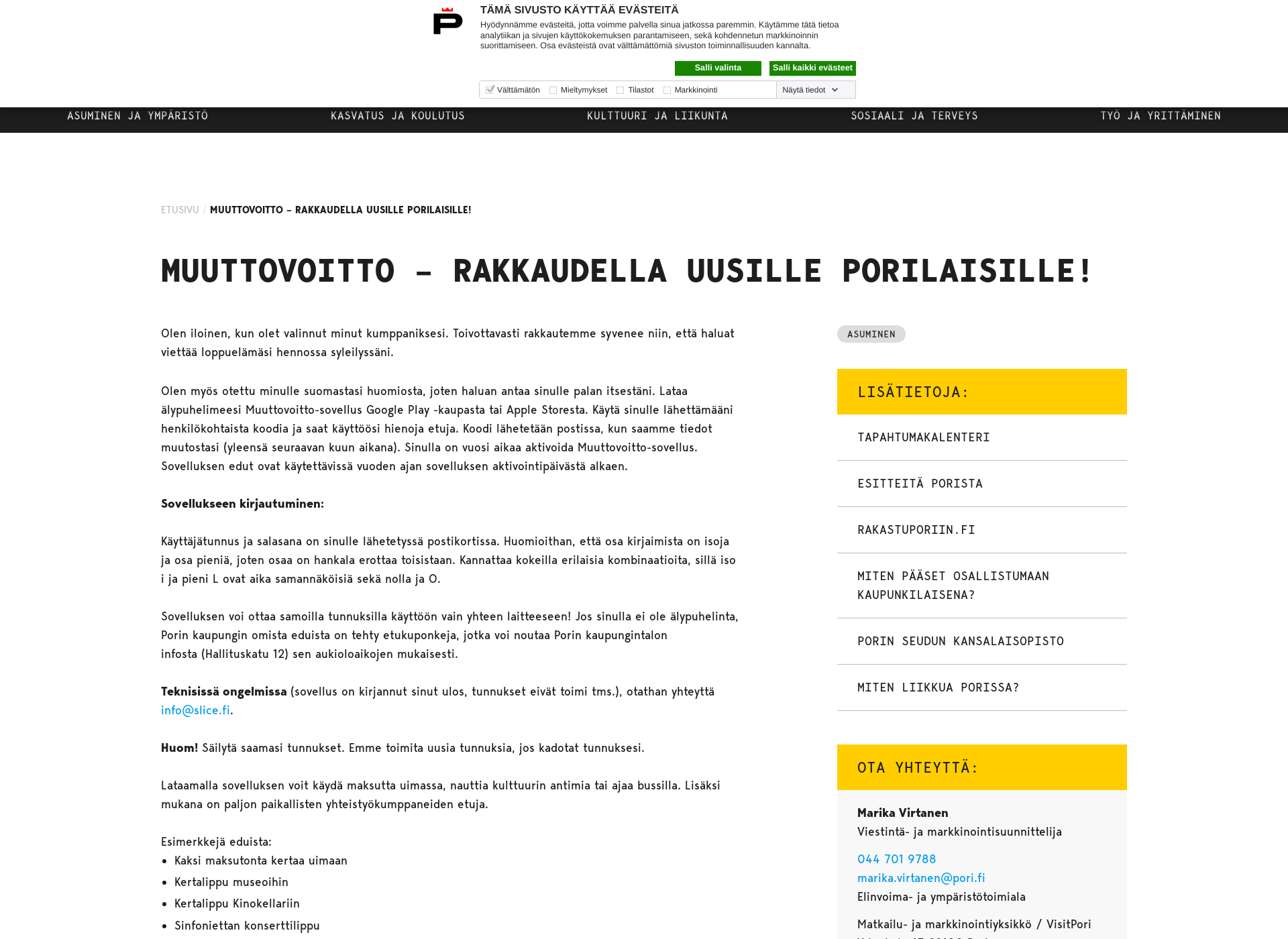 Screenshot for muuttovoitto.fi