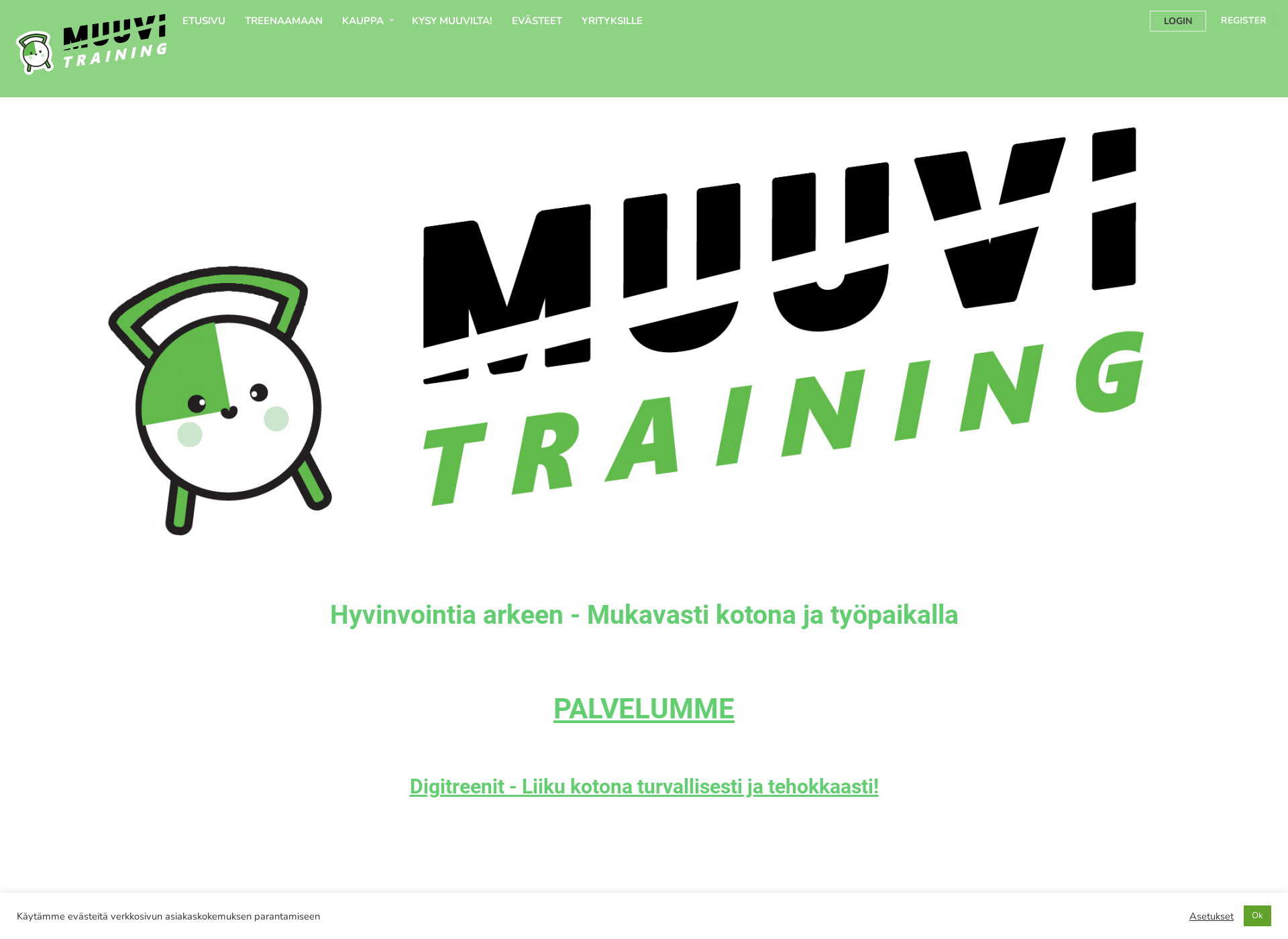 Skärmdump för muuvitraining.fi