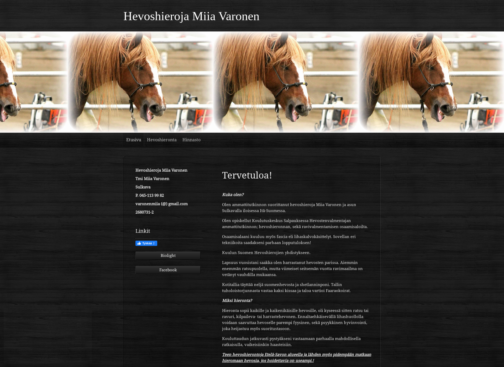 Screenshot for mvhevoshieronta.fi