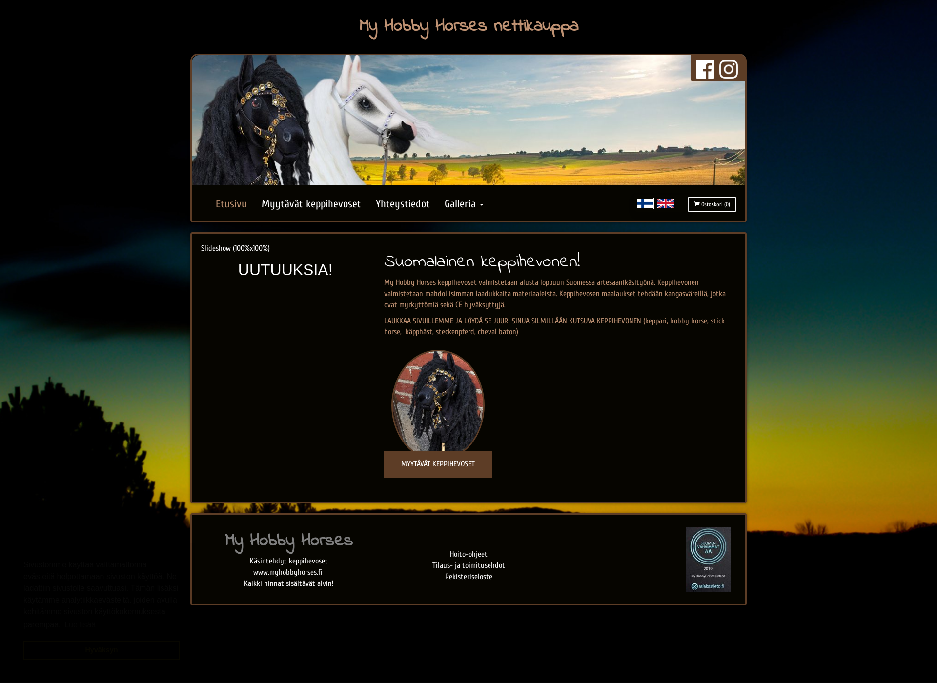 Skärmdump för myhobbyhorses.fi
