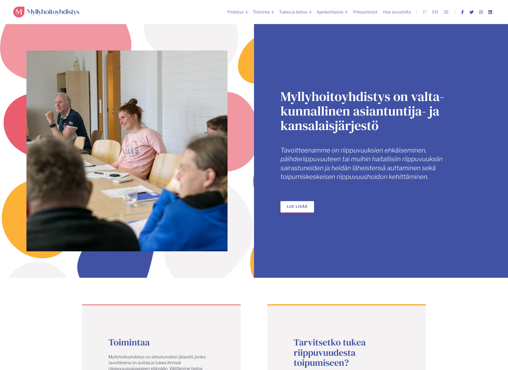 Screenshot for myllyhoitoyhdistys.fi