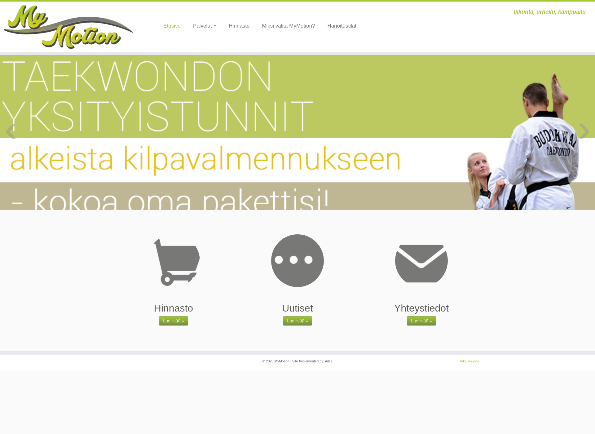 Skärmdump för mymotion.fi