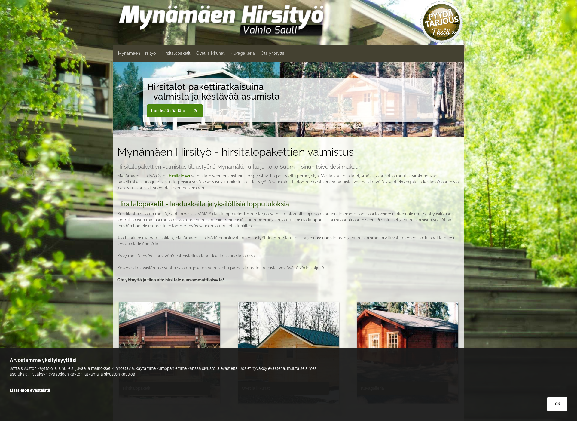 Skärmdump för mynamaenhirsityo.fi