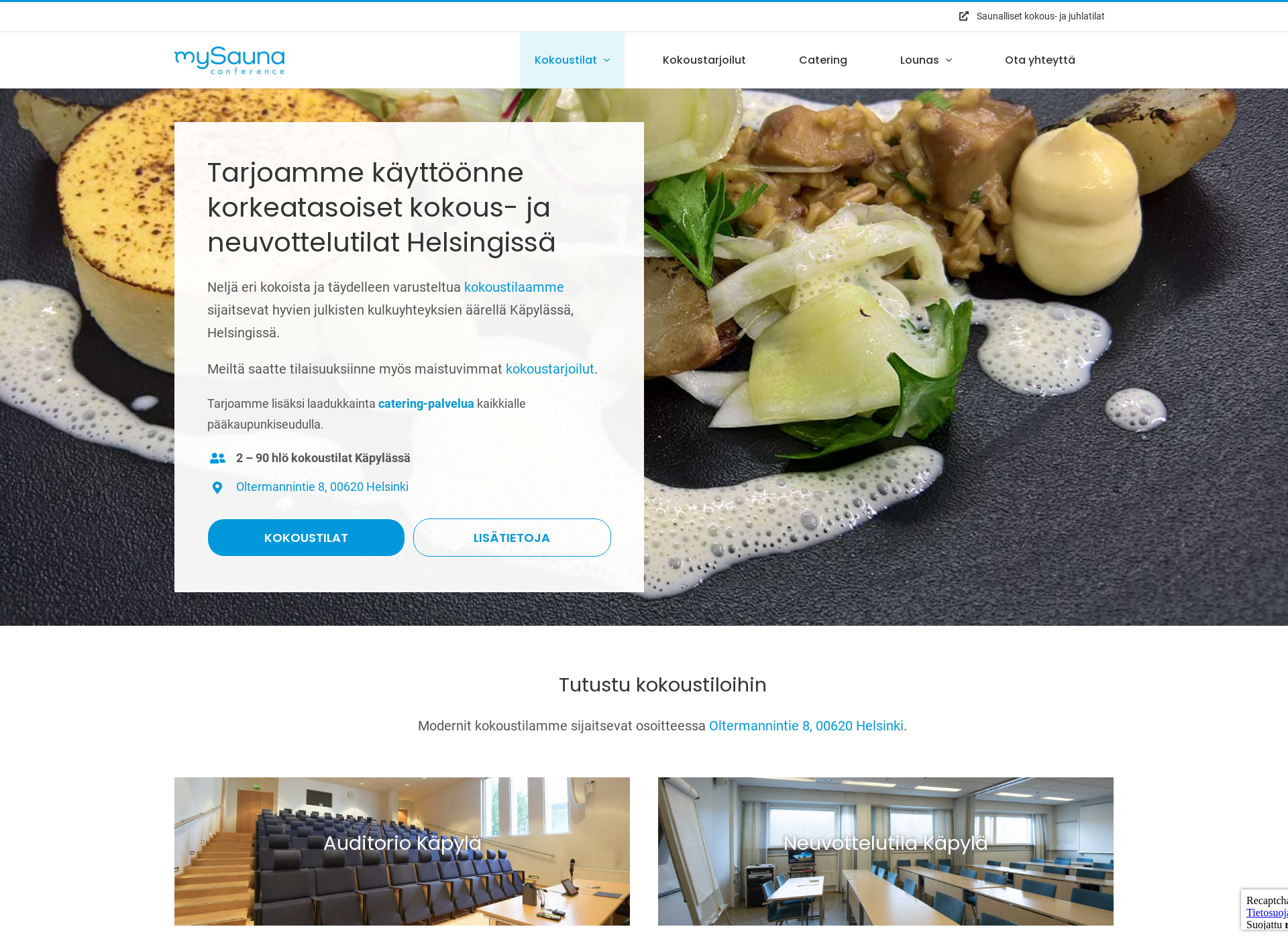 Skärmdump för mysaunaconference.fi