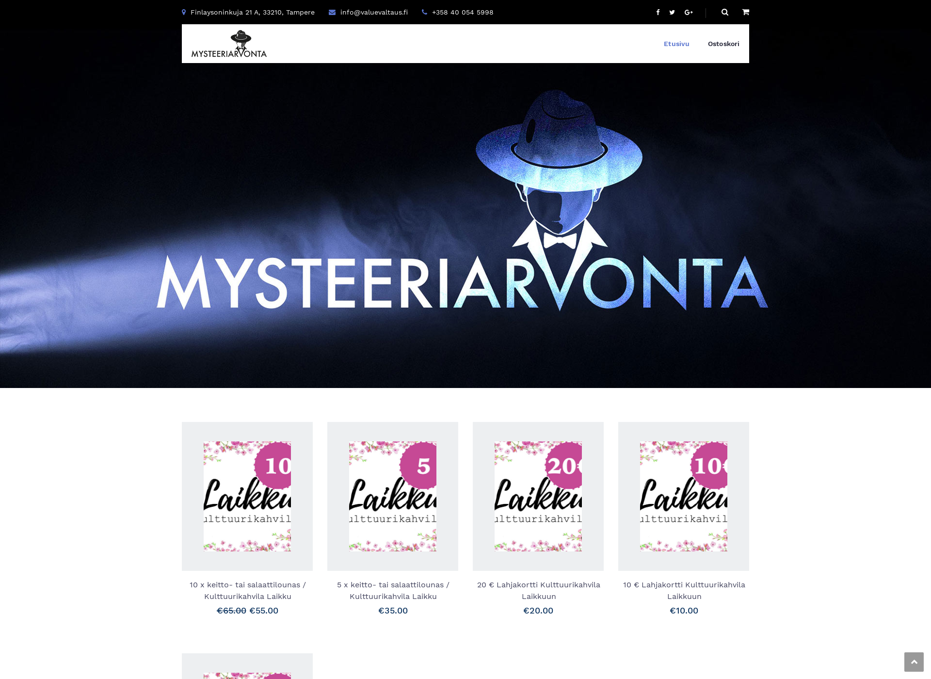 Screenshot for mysteeriarvonta.fi