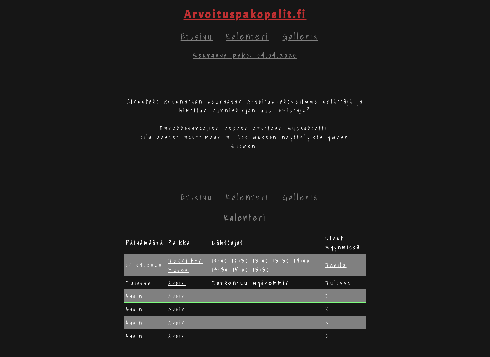 Screenshot for mysteeripakopelit.fi