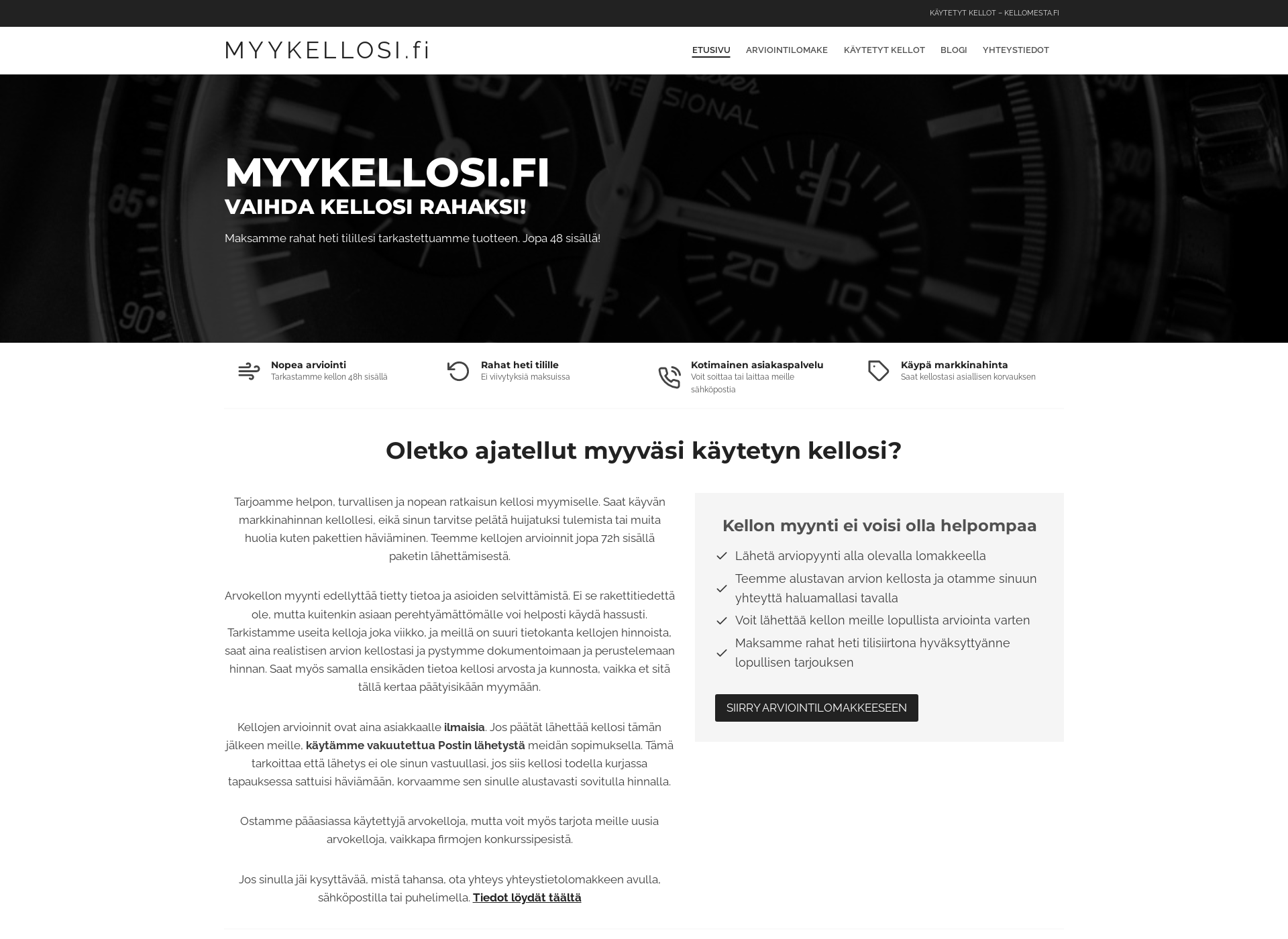 Screenshot for myykellosi.fi