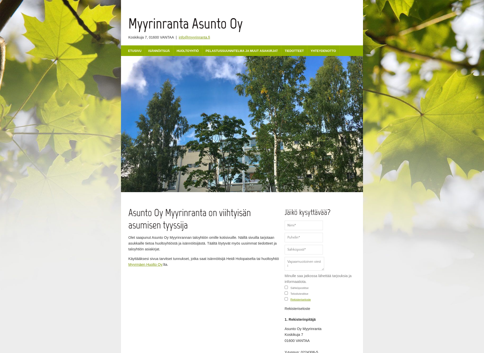 Screenshot for myyrinranta.fi