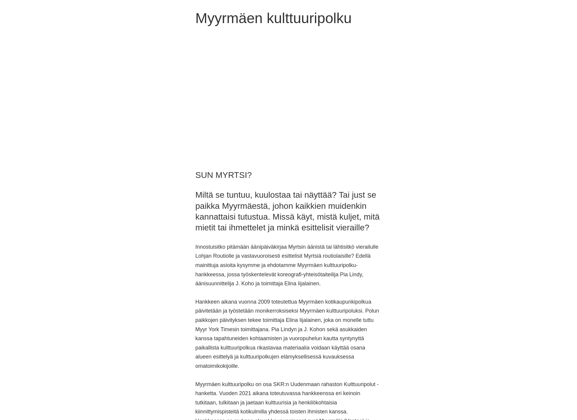 Screenshot for myyrmaenkulttuuripolku.fi