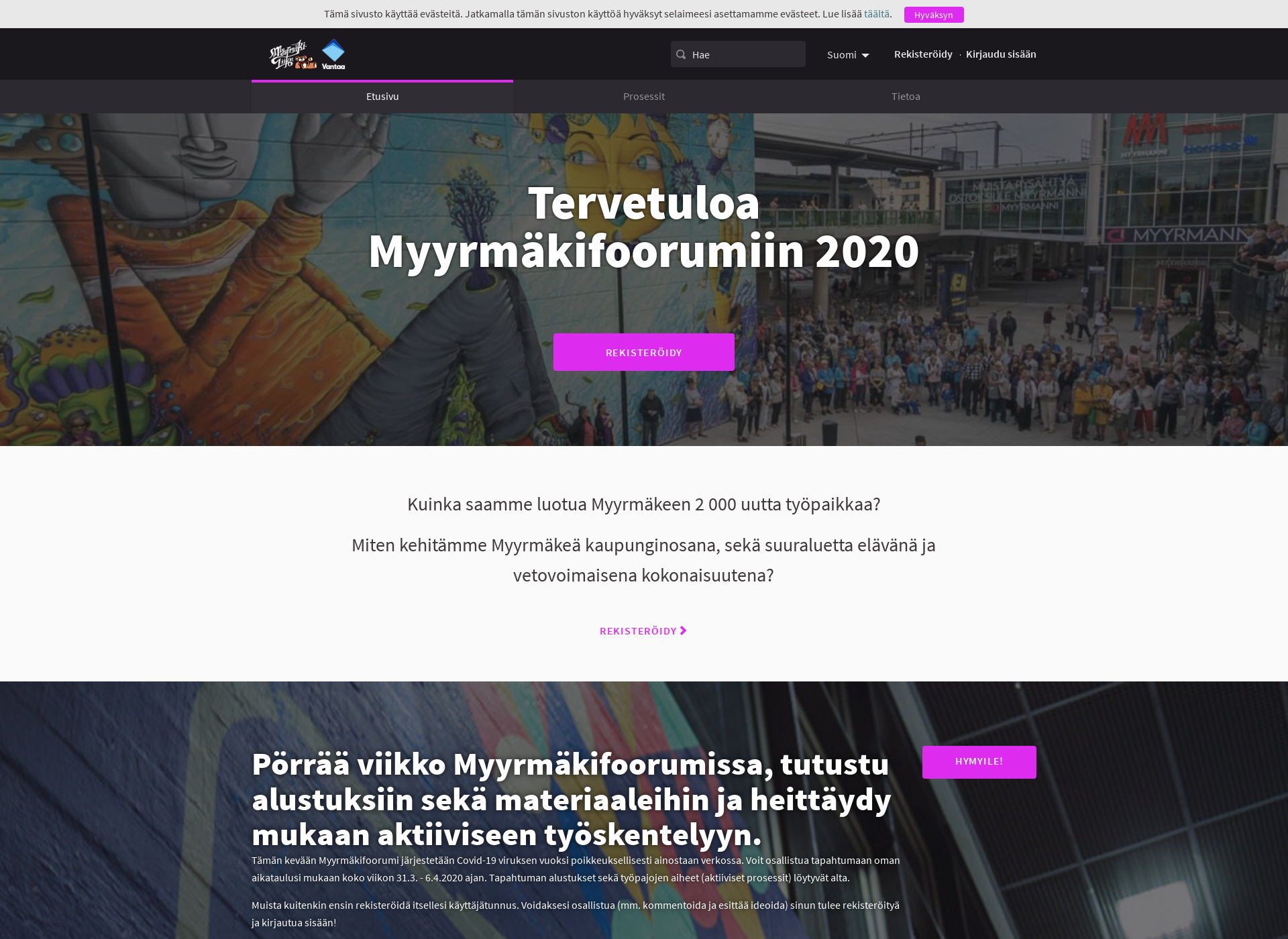 Skärmdump för myyrmäkifoorumi.fi