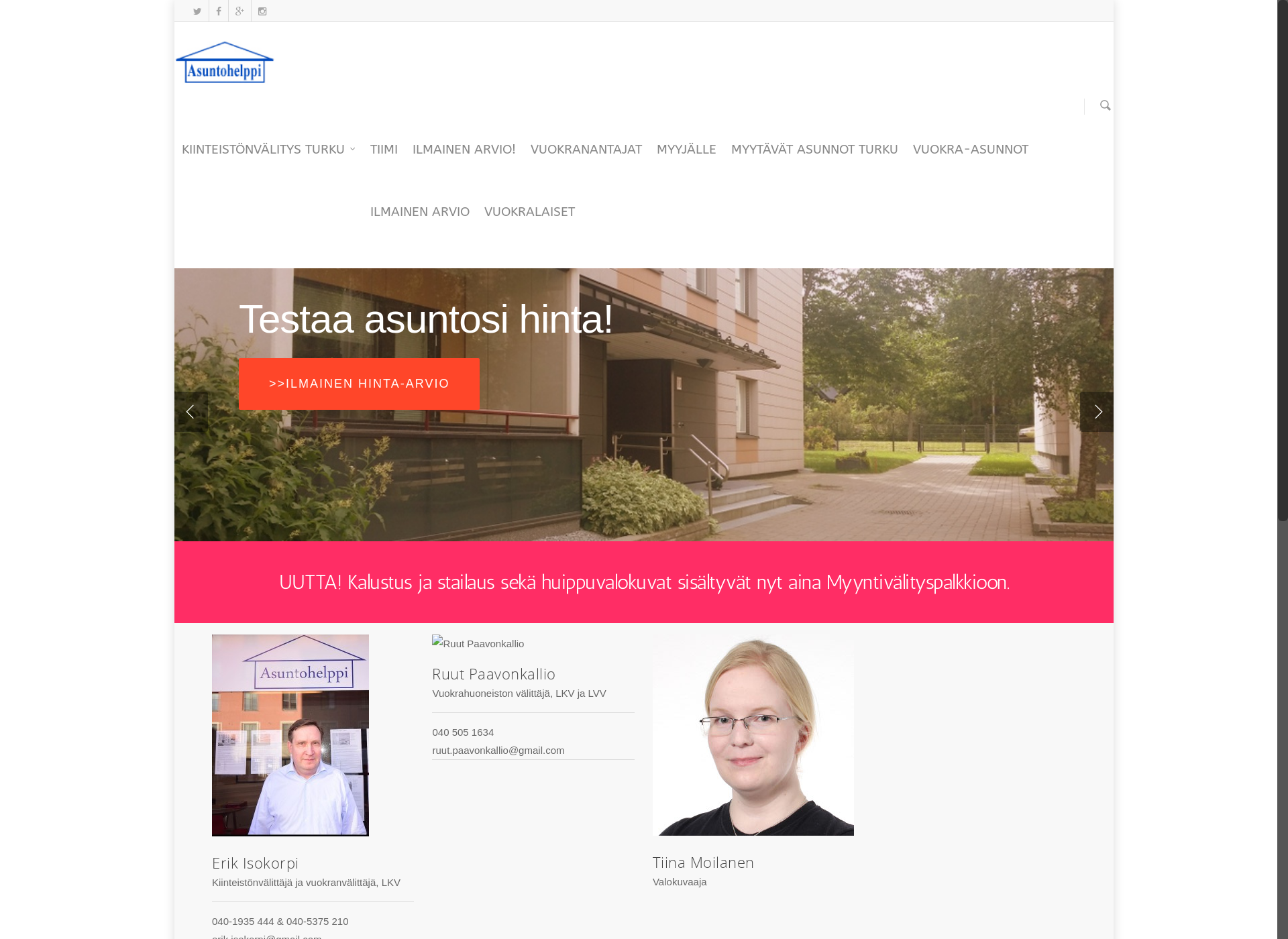 Screenshot for myytävät-asunnot-turku.fi