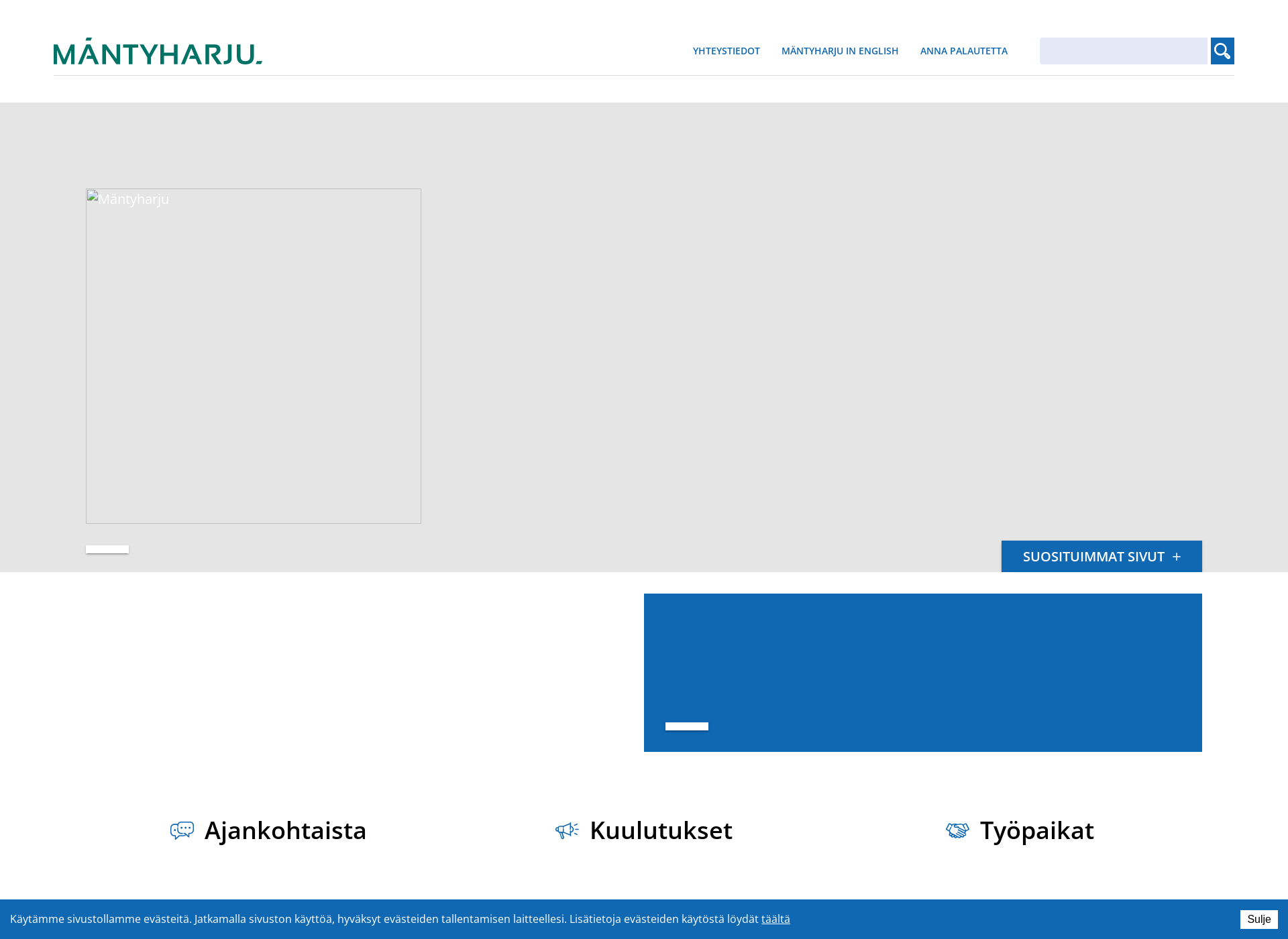 Skärmdump för mäntyharju.fi