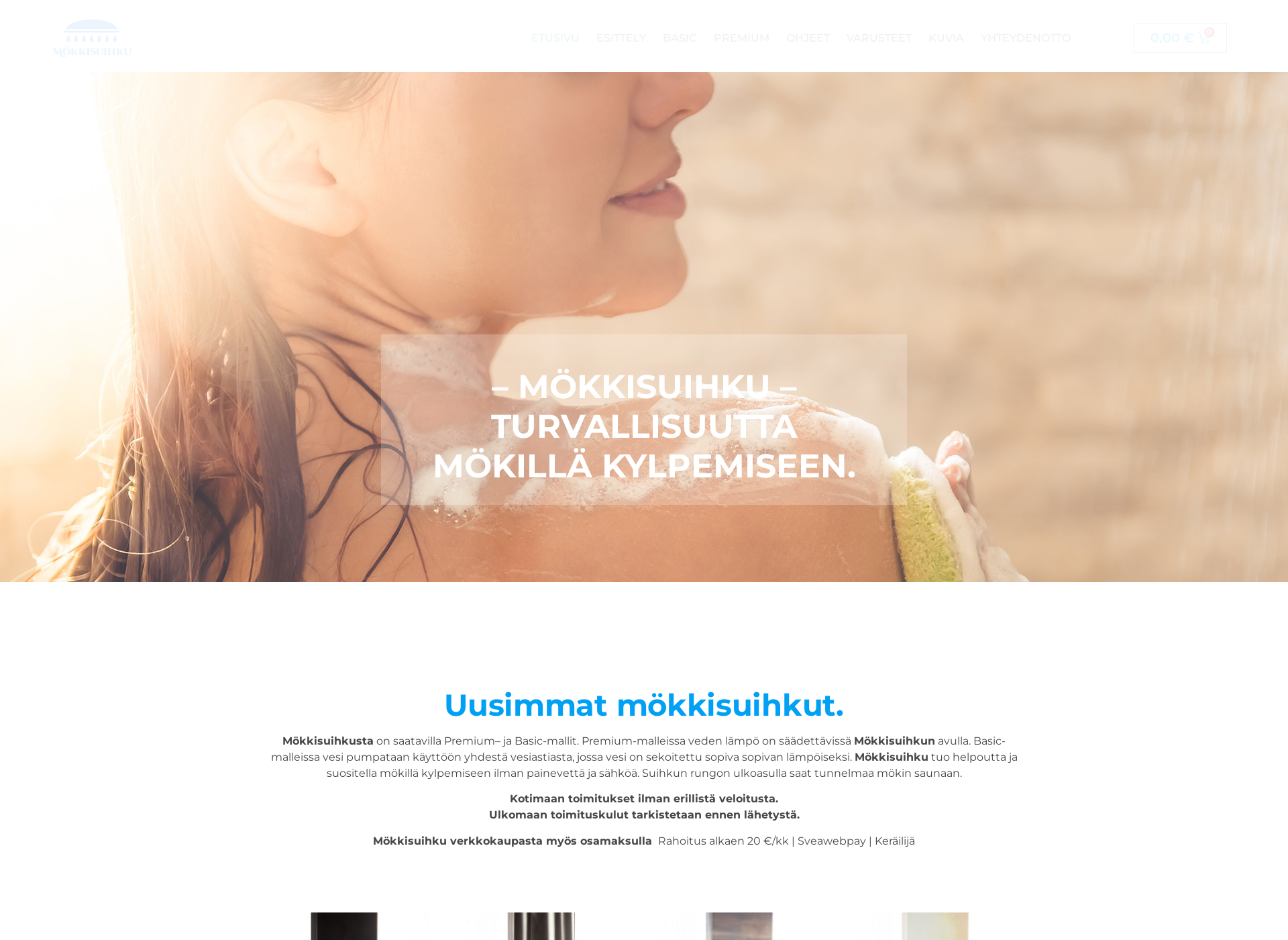 Skärmdump för mökkisuihku.fi