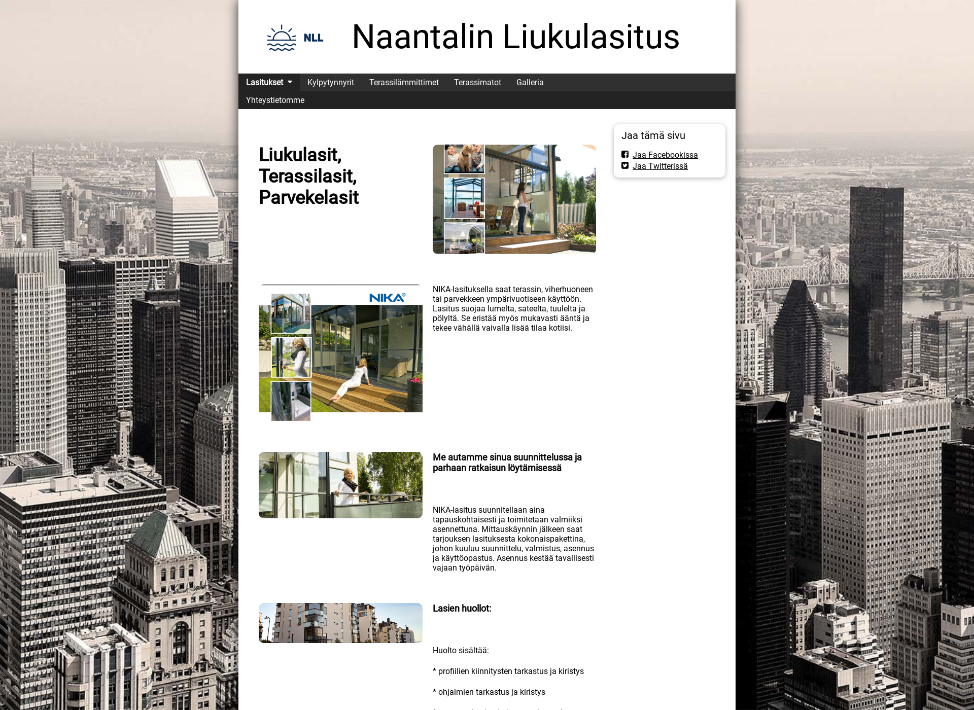 Screenshot for naantalinliukulasit.fi