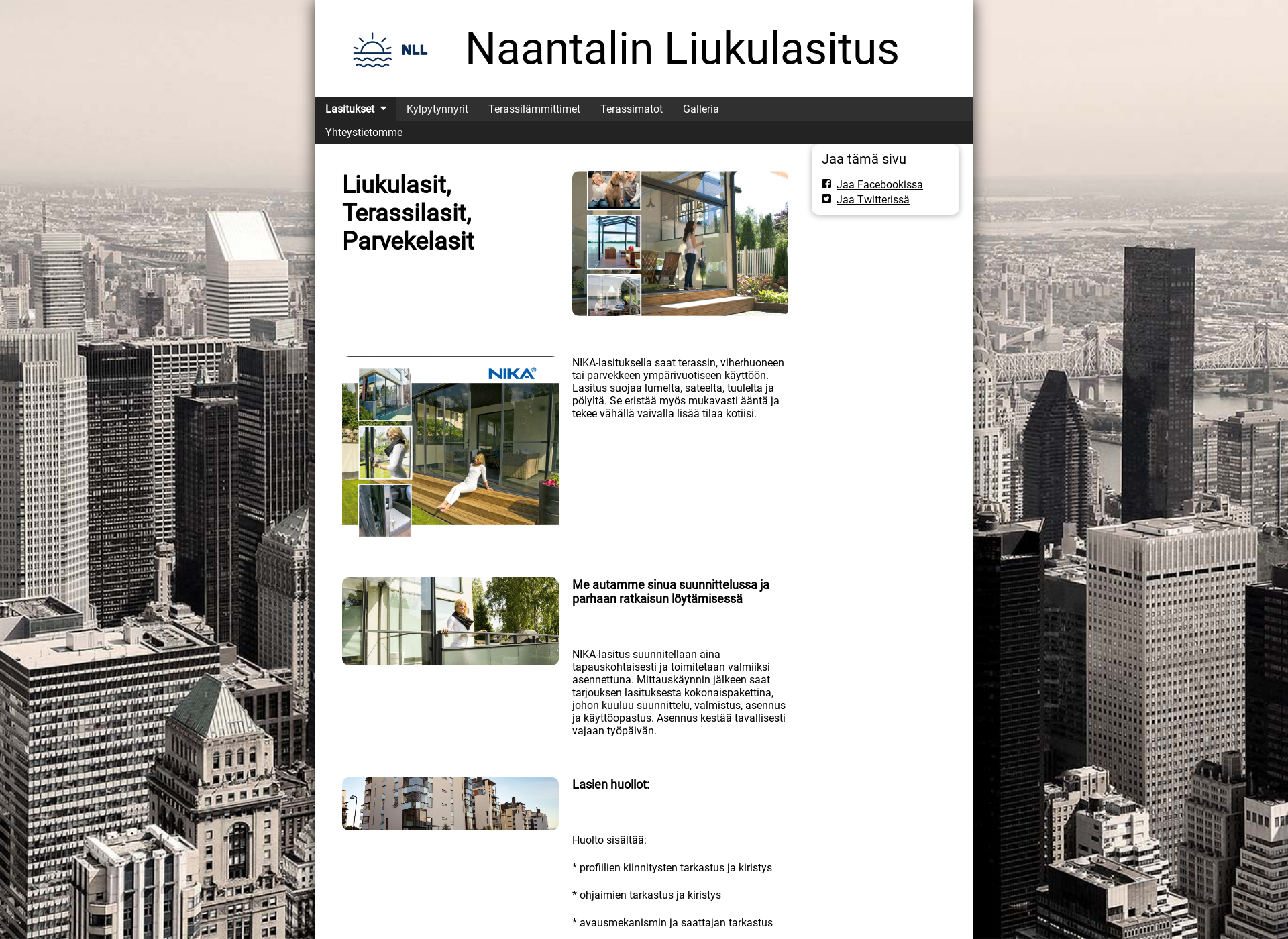 Screenshot for naantalinliukulasitus.fi
