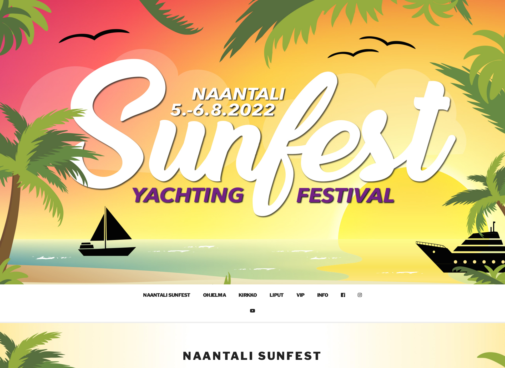 Screenshot for naantalisunfest.fi