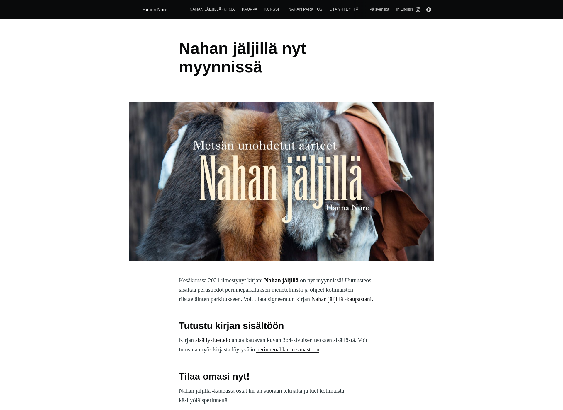 Screenshot for nahanjaljilla.fi