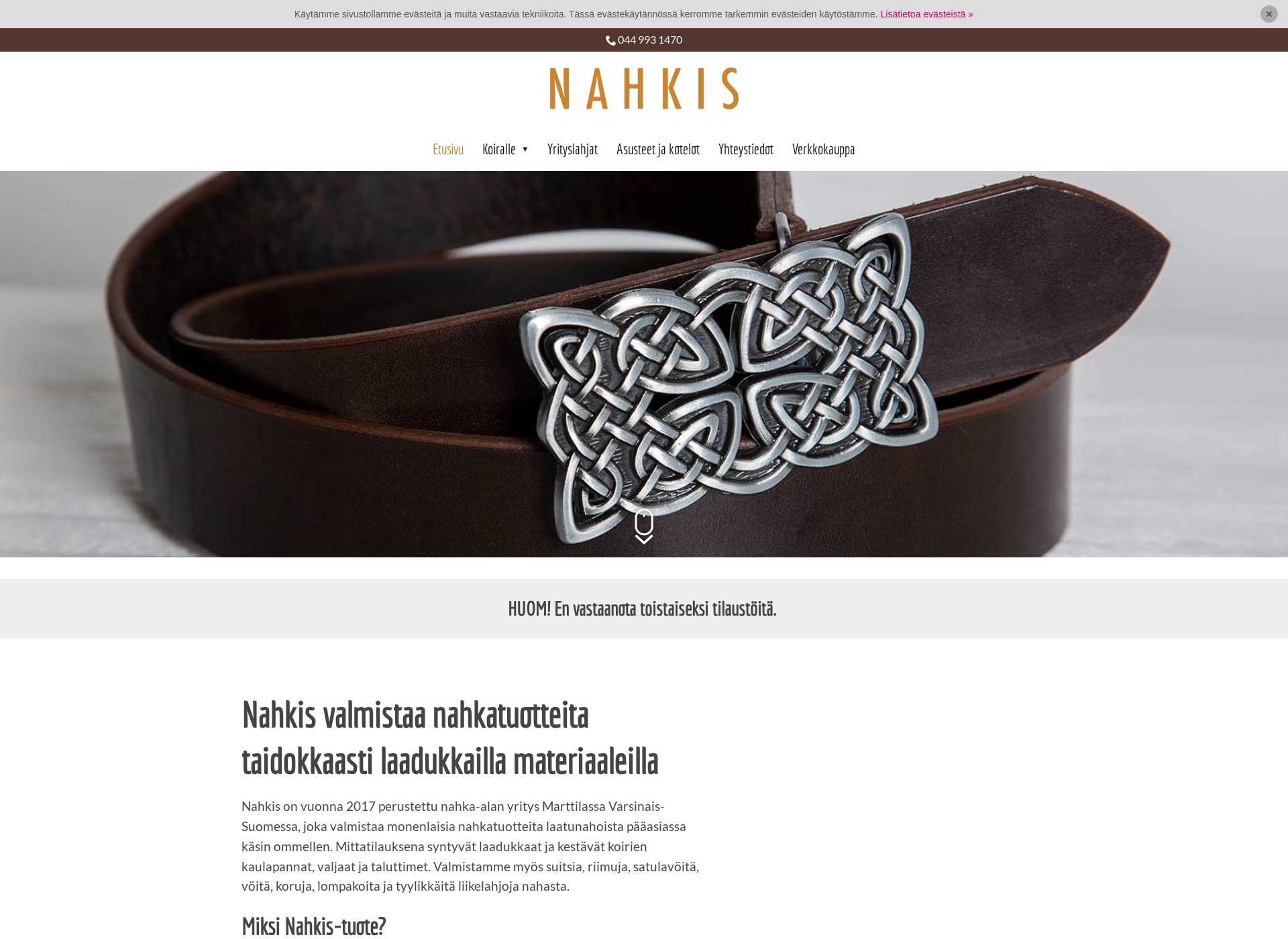 Screenshot for nahkis.fi