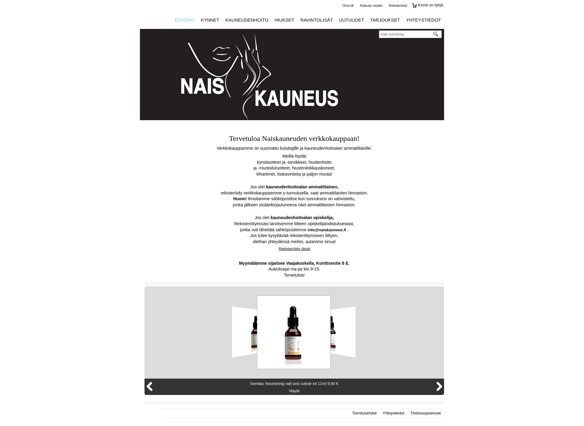 Screenshot for naiskauneus.fi