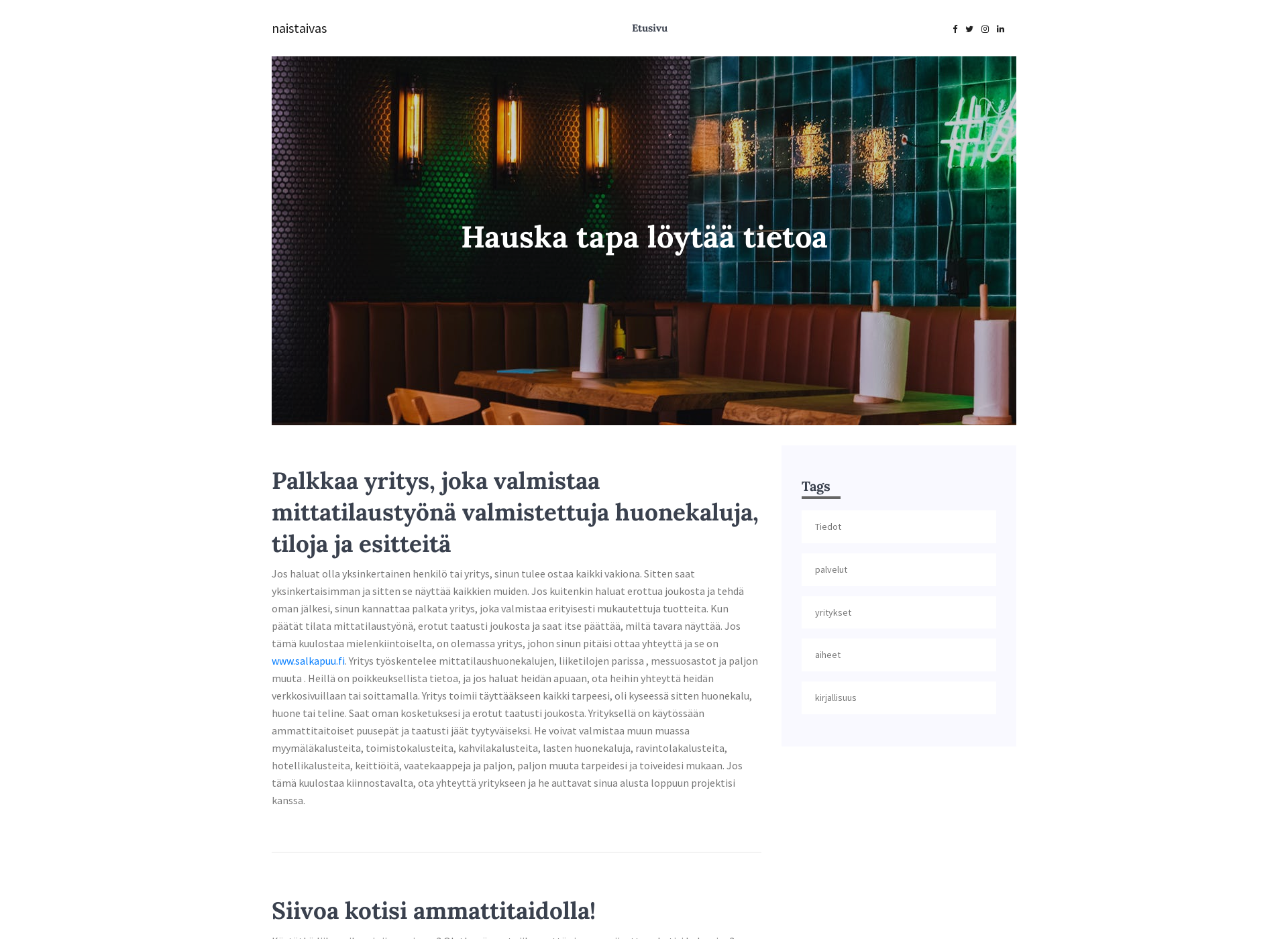 Screenshot for naistaivas.fi