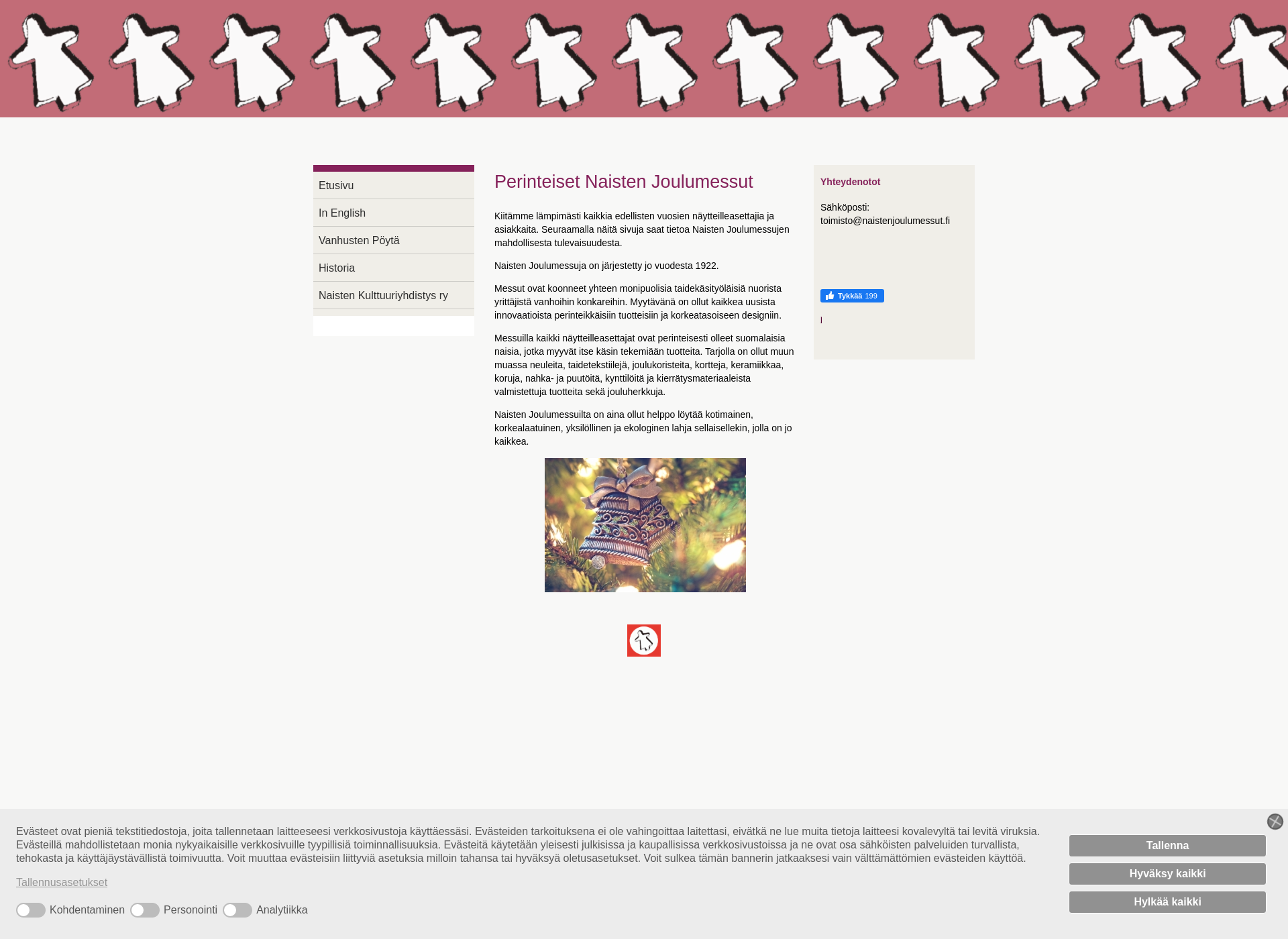 Screenshot for naistenjoulumessut.fi
