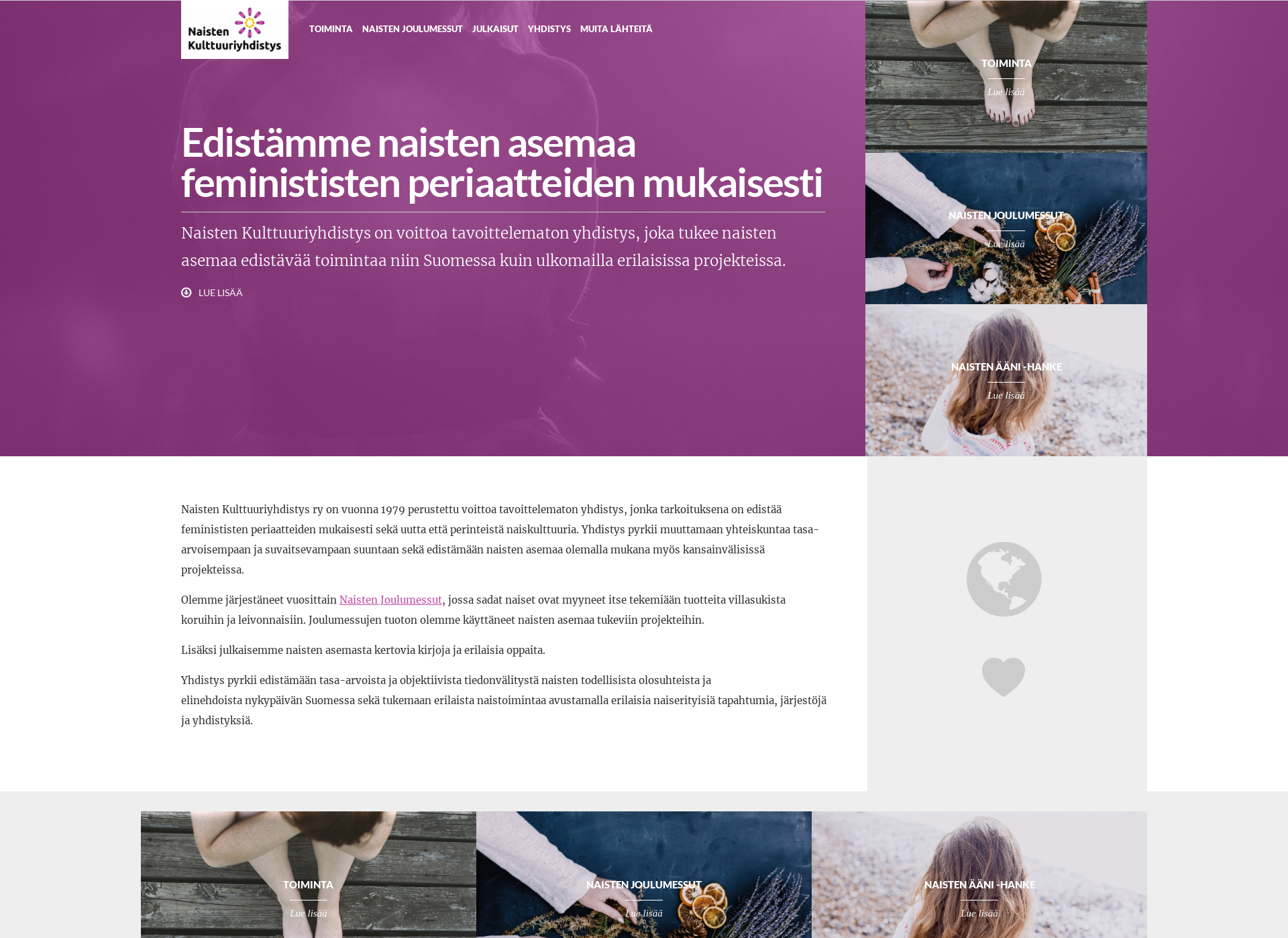 Screenshot for naistenkulttuuriyhdistys.fi