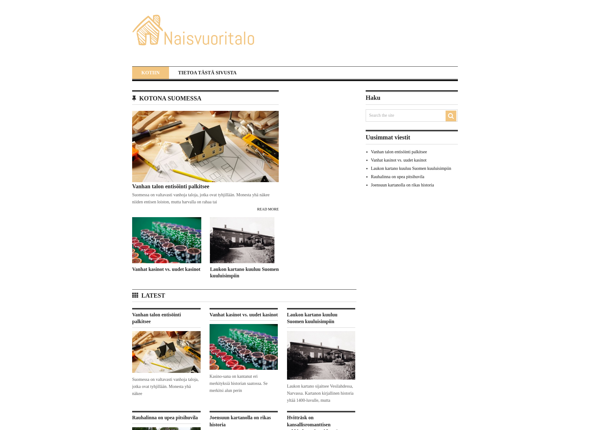 Screenshot for naisvuoritalo.fi