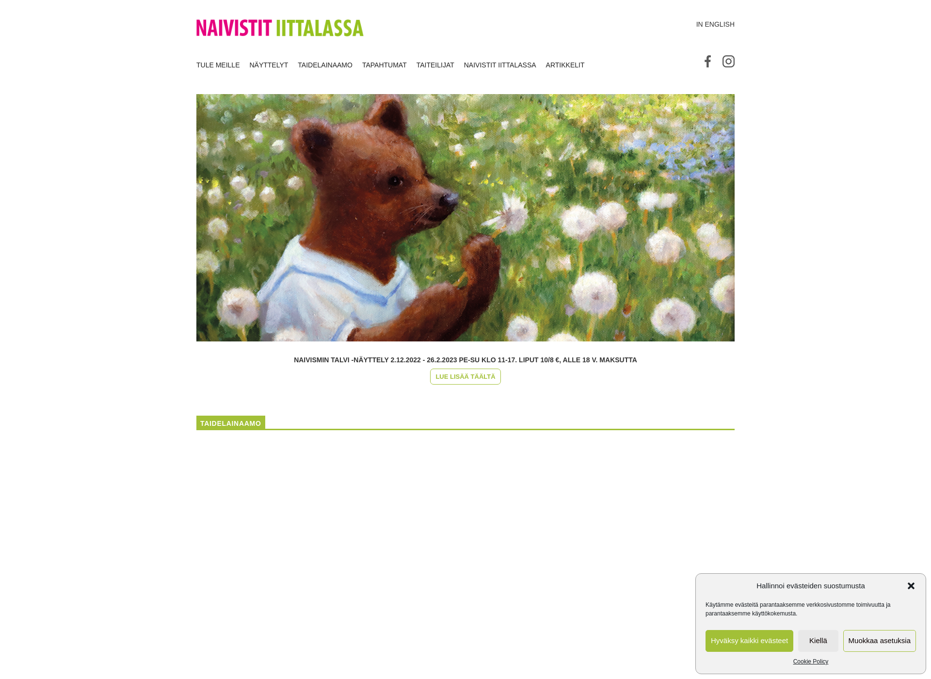 Skärmdump för naivistit.fi