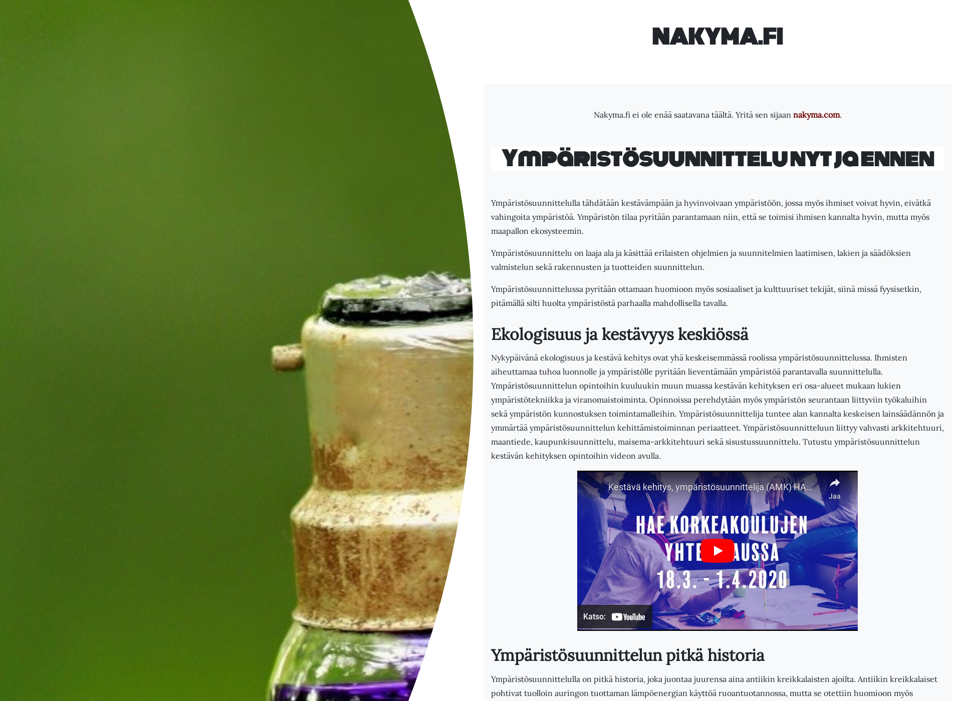 Screenshot for nakyma.fi