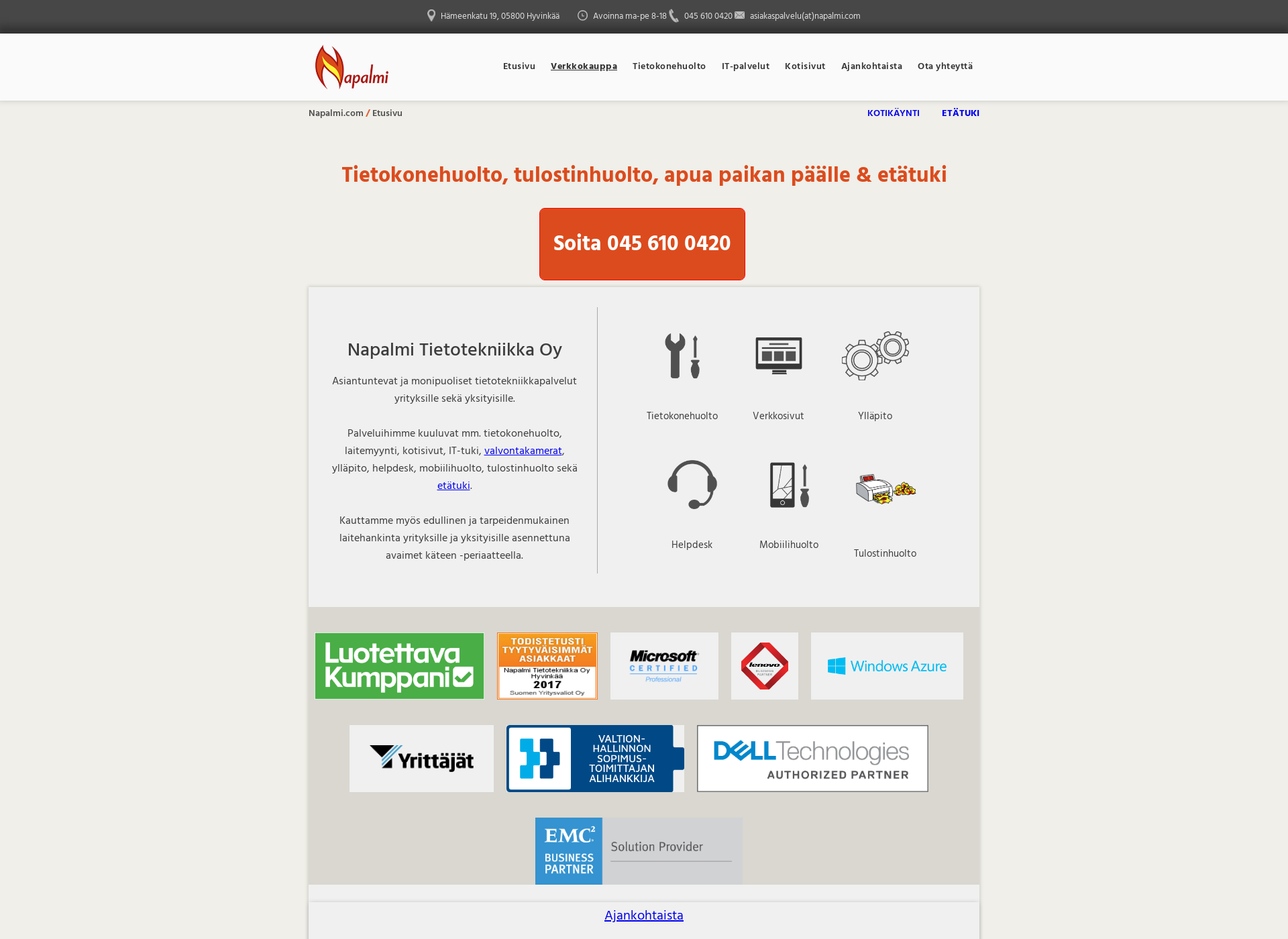 Screenshot for napalmi.fi