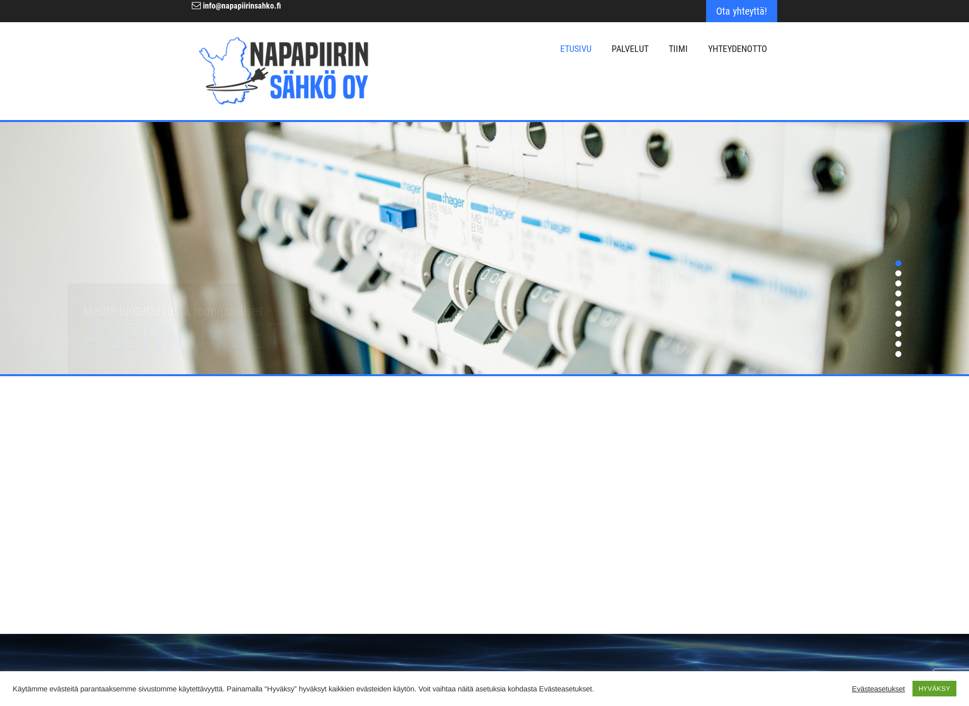 Screenshot for napapiirinsahko.fi