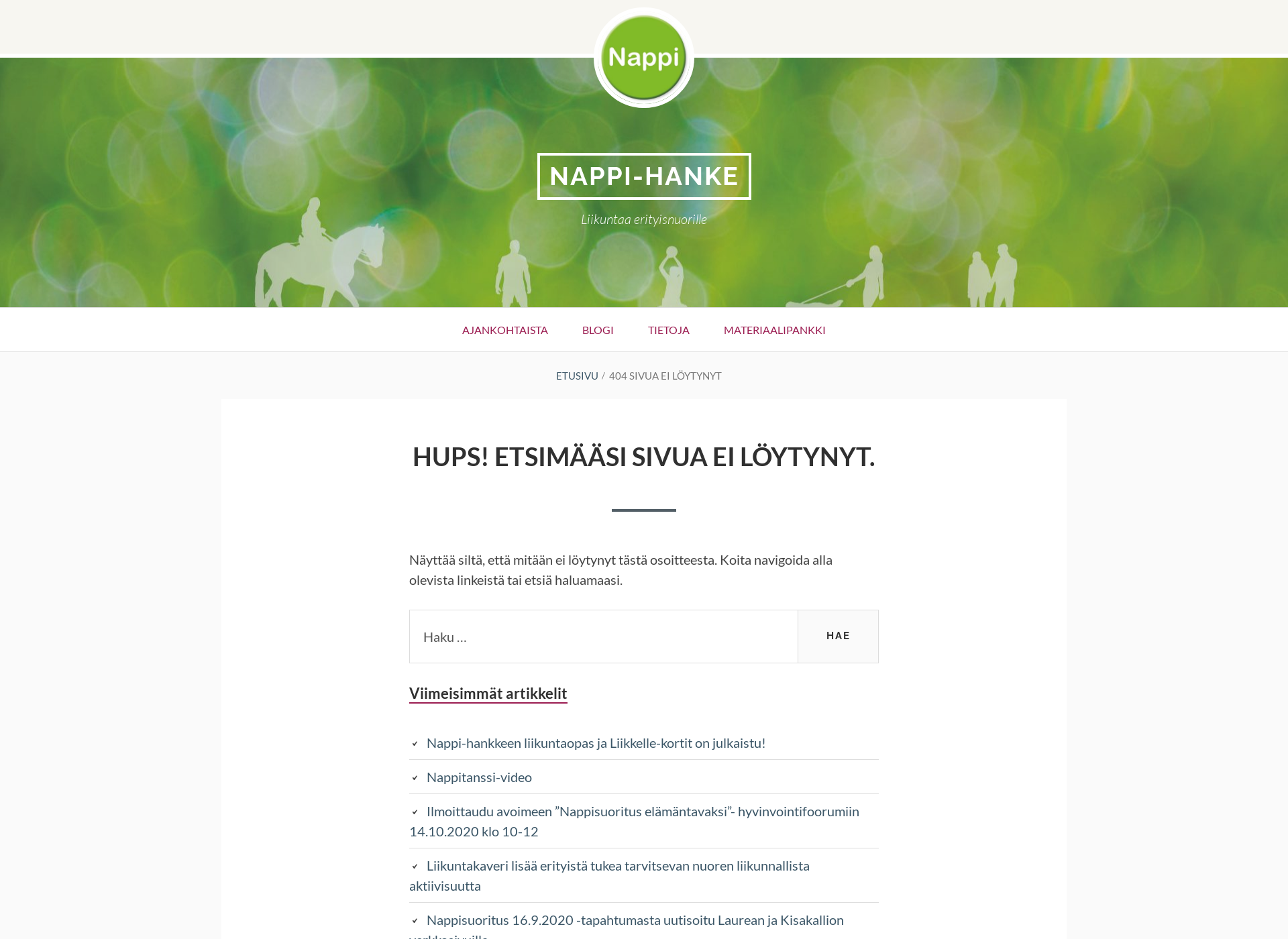 Screenshot for nappihanke.fi