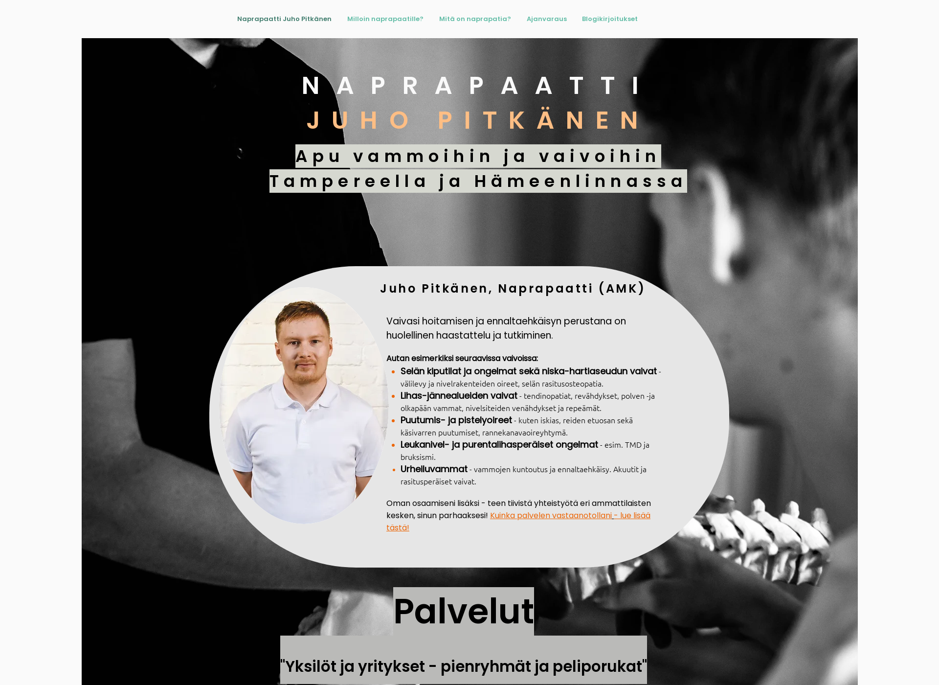 Screenshot for naprapaattipitkanen.fi